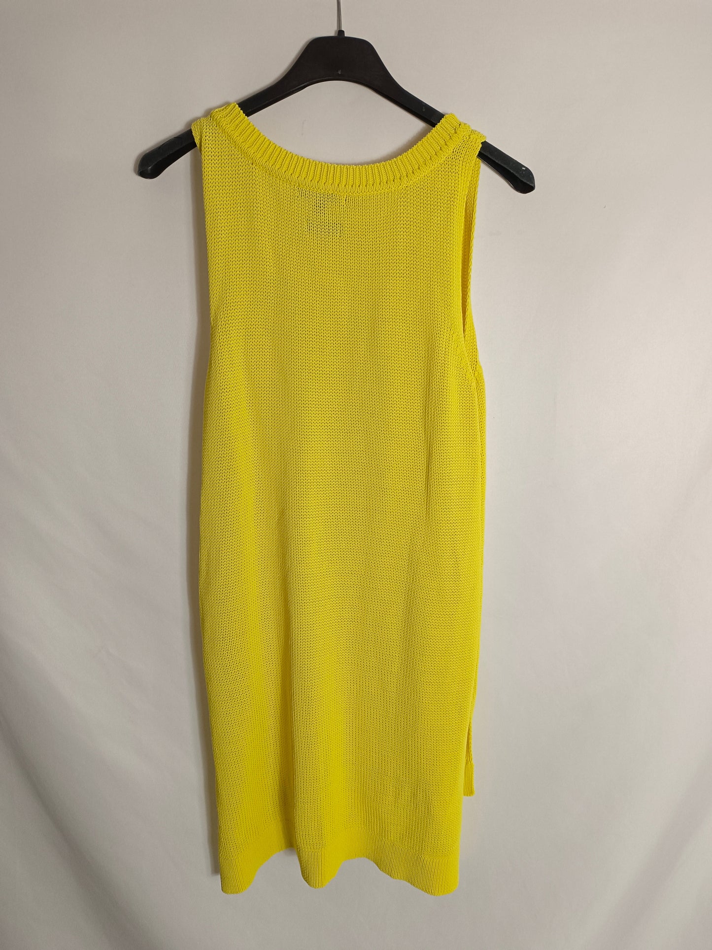 MASSIMO DUTTI. Top punto amarillo T.xs