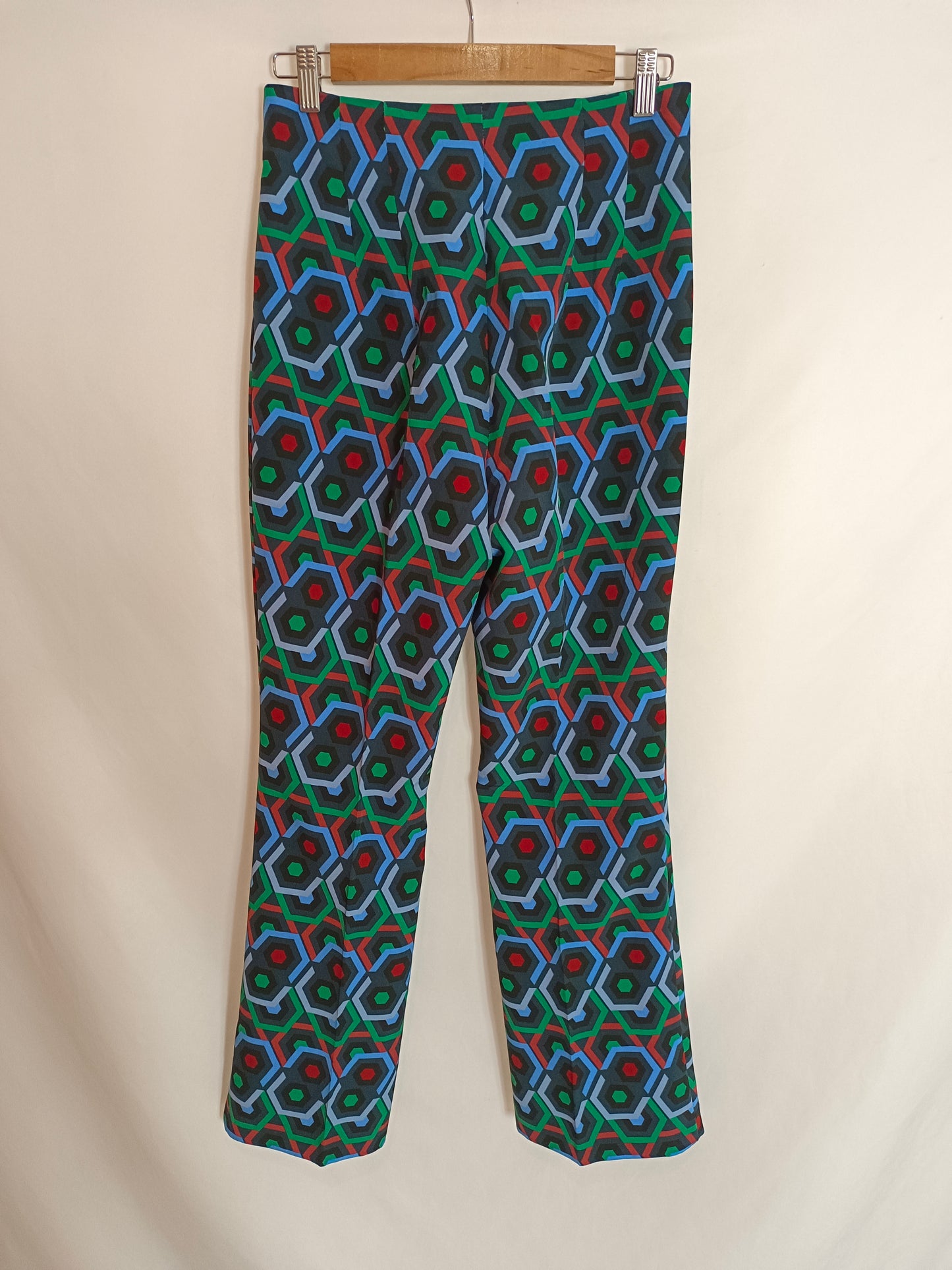 ZARA. Pantalón estampado retro T.m