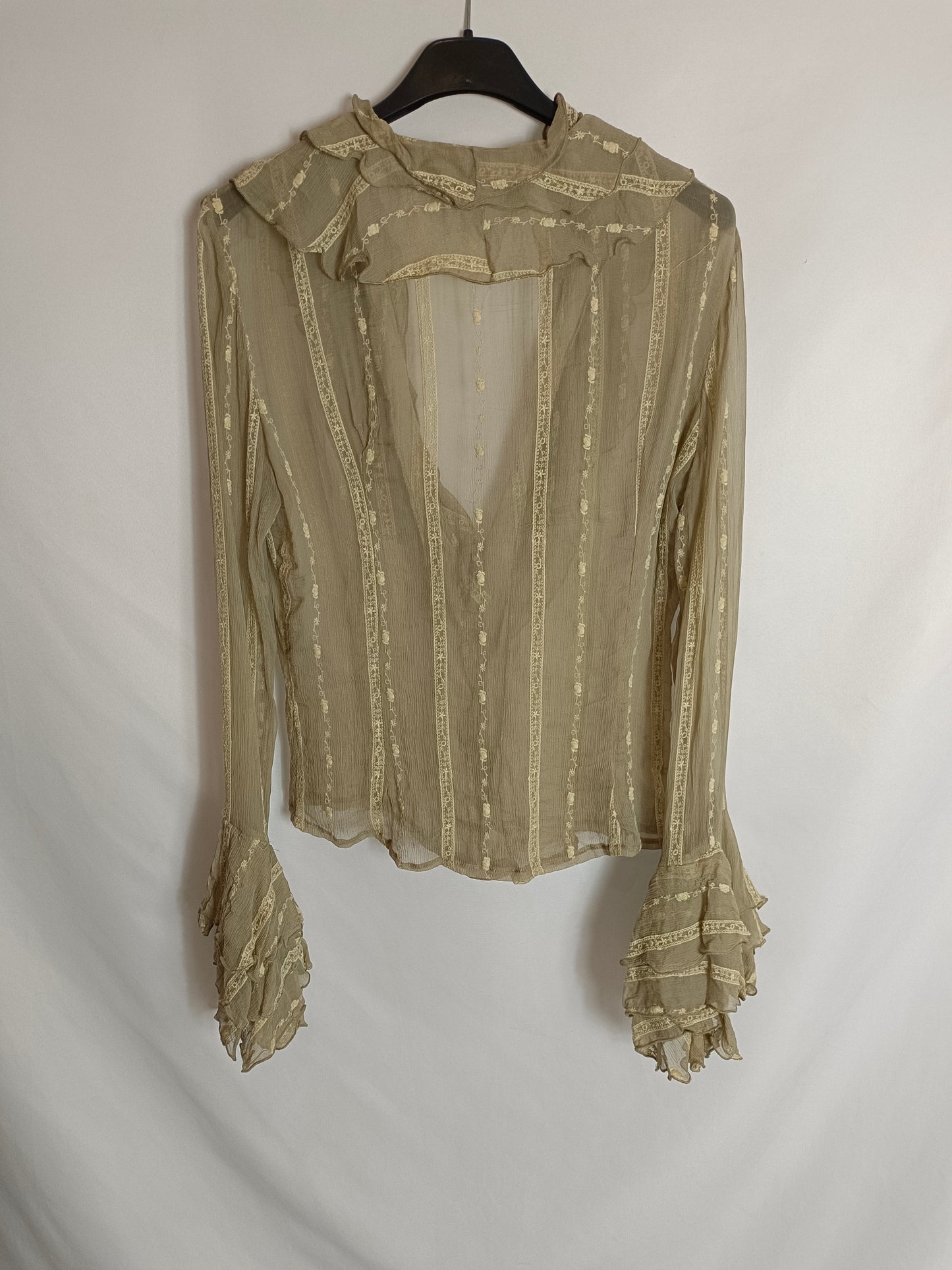 SERENA KAY. Blusa beige vintage T.1(s)