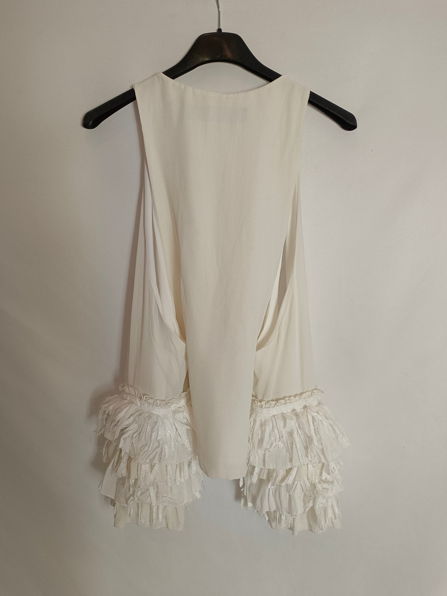 ZARA. Chaleco flecos T.s