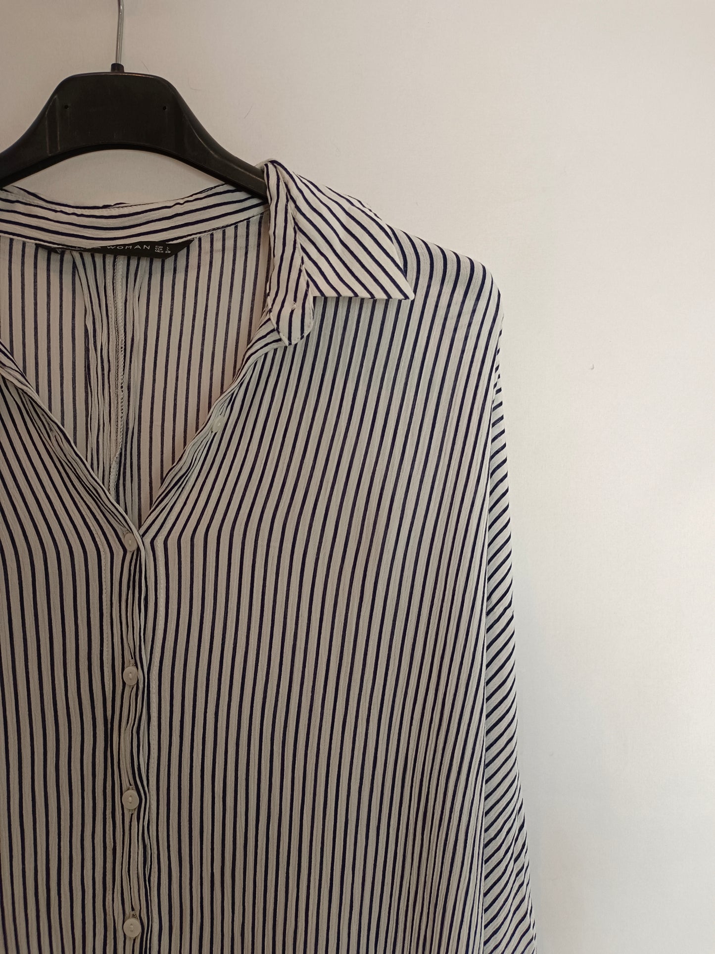 ZARA Flowy striped blouse Tl