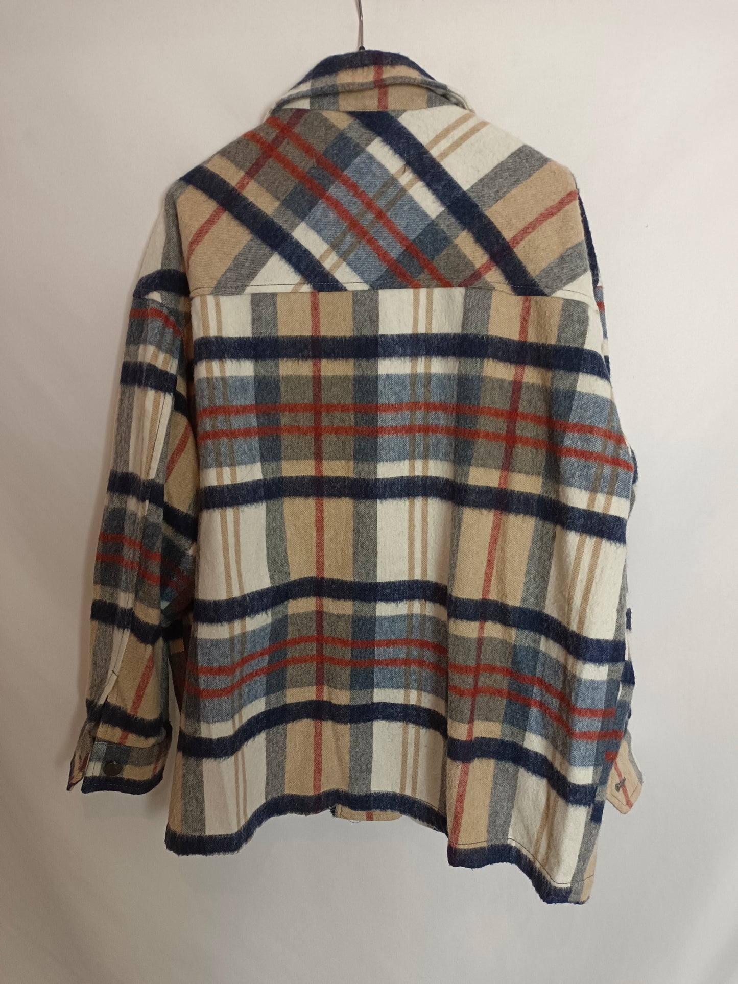 ZARA Chaqueta cuadros franela T.m