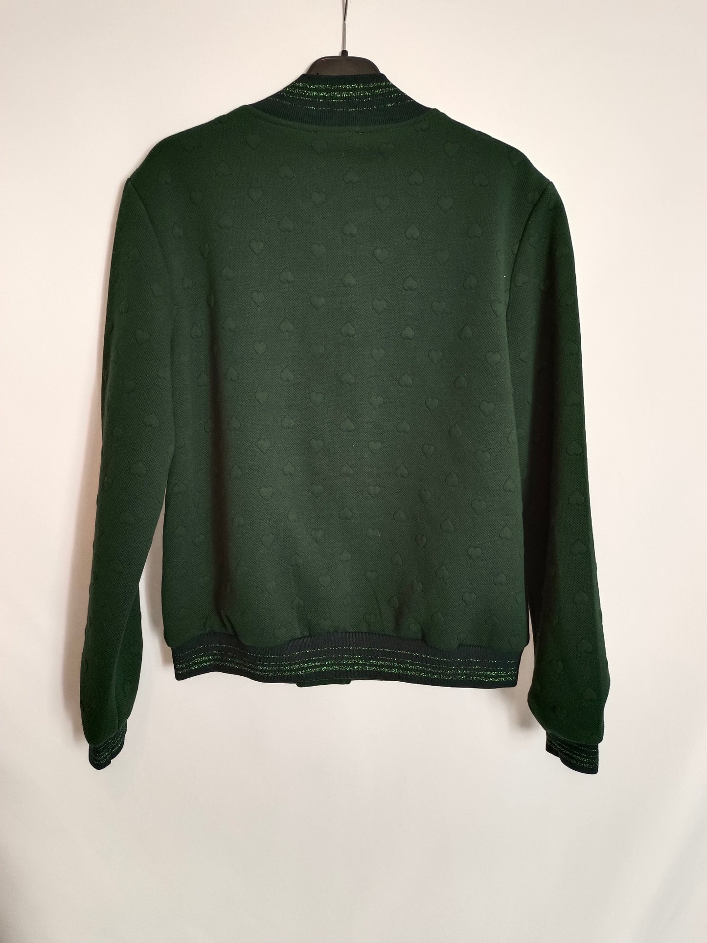 RITA ROS. Bomber verde corazones T.(u)s