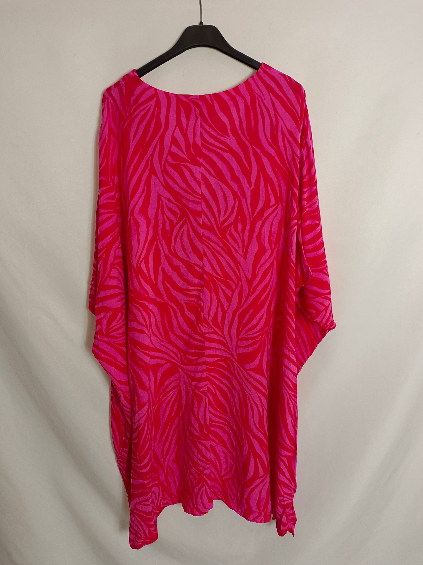 H&M. Vestido rosa caftán T.m/l