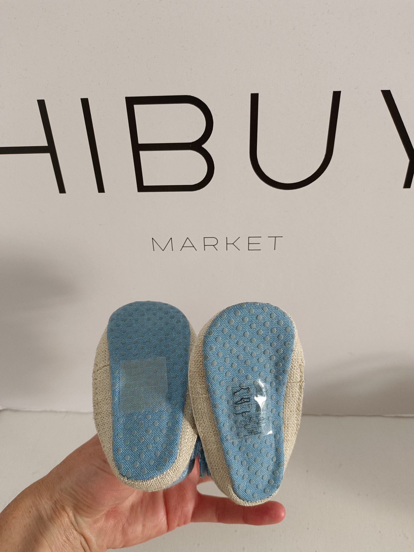 PRIMARK. Die-cut blue sneakers, sizes 10-18