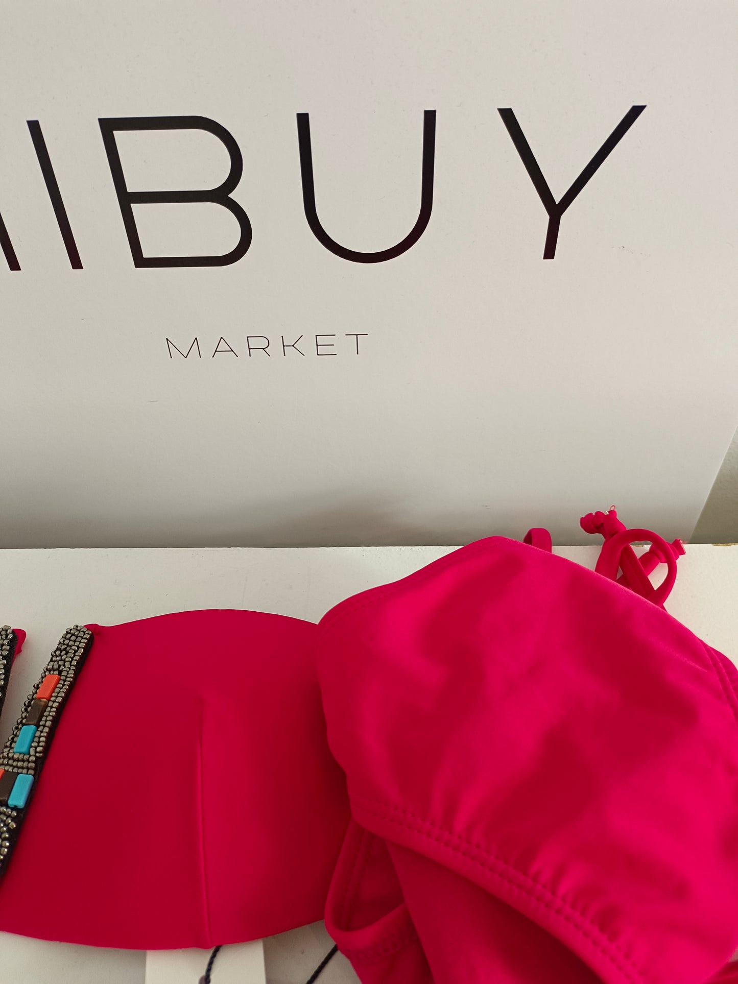 PRIMARK. Bikini rojo pedrería T.36