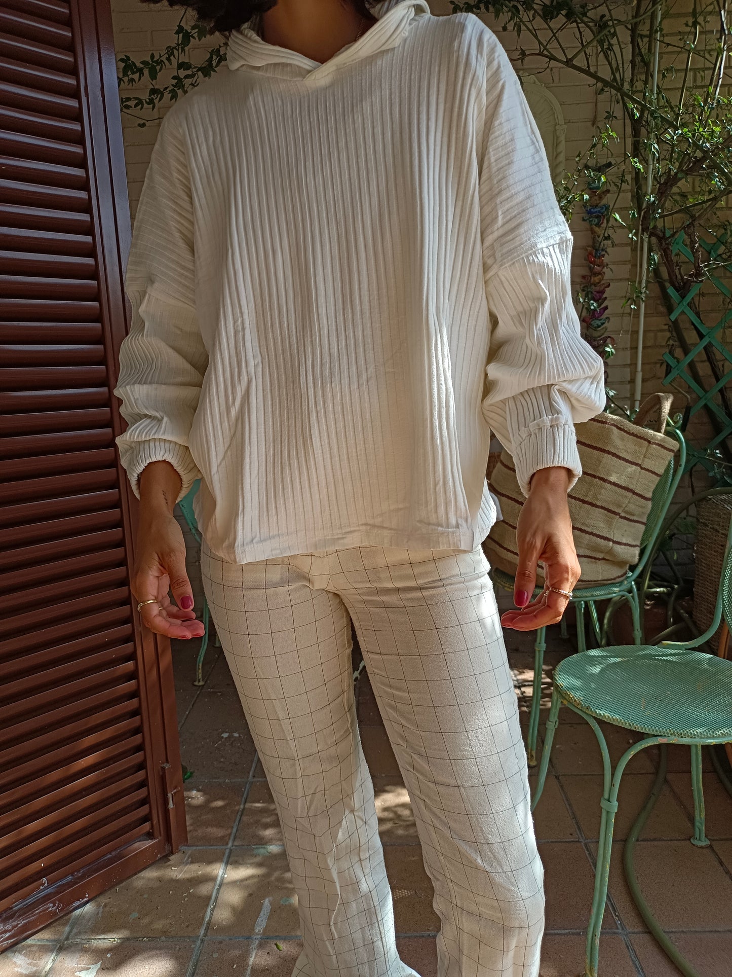 Sudadera beige canalé T.u(s) tara