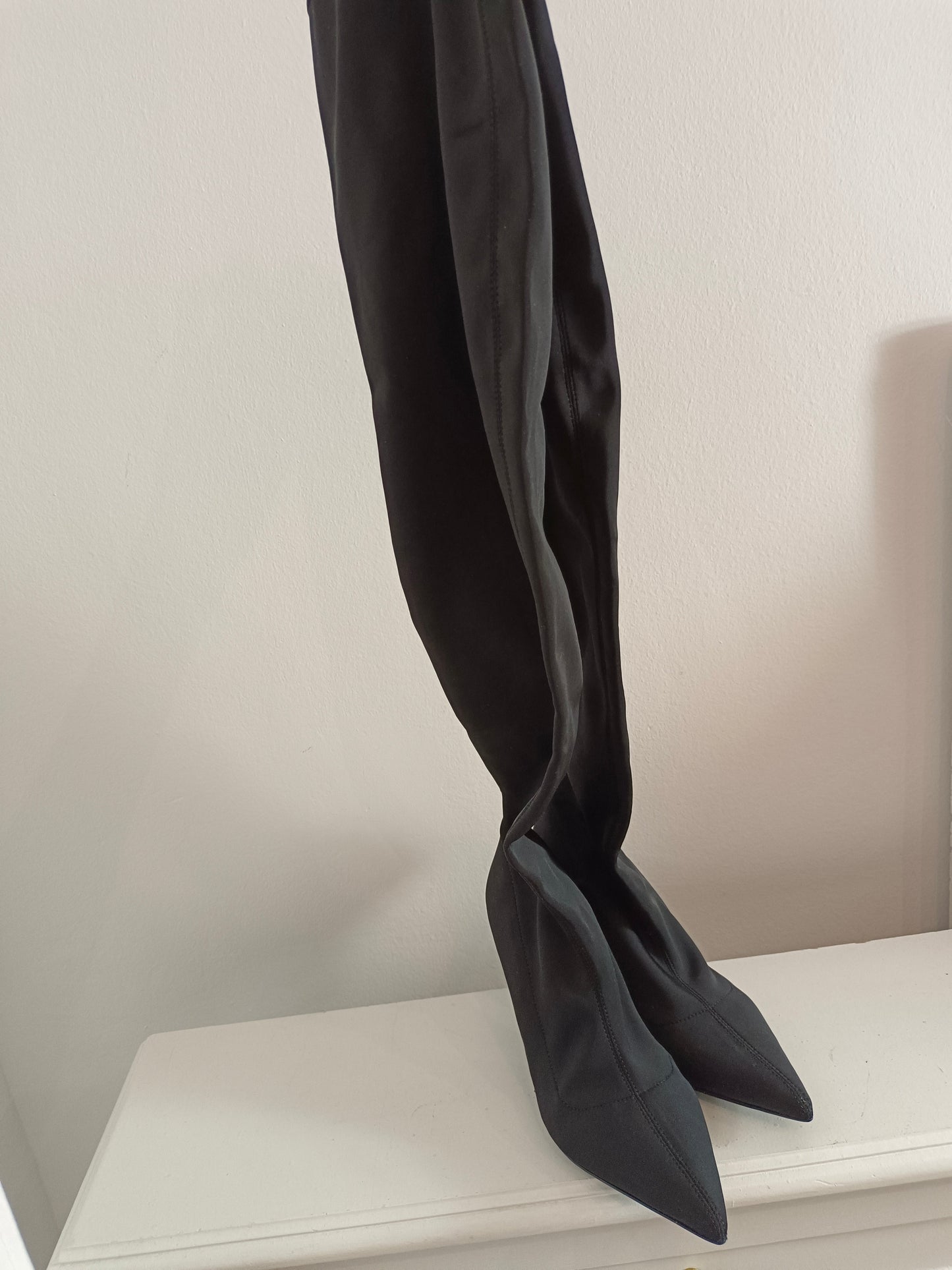 MANGO. Black neoprene boot size 39