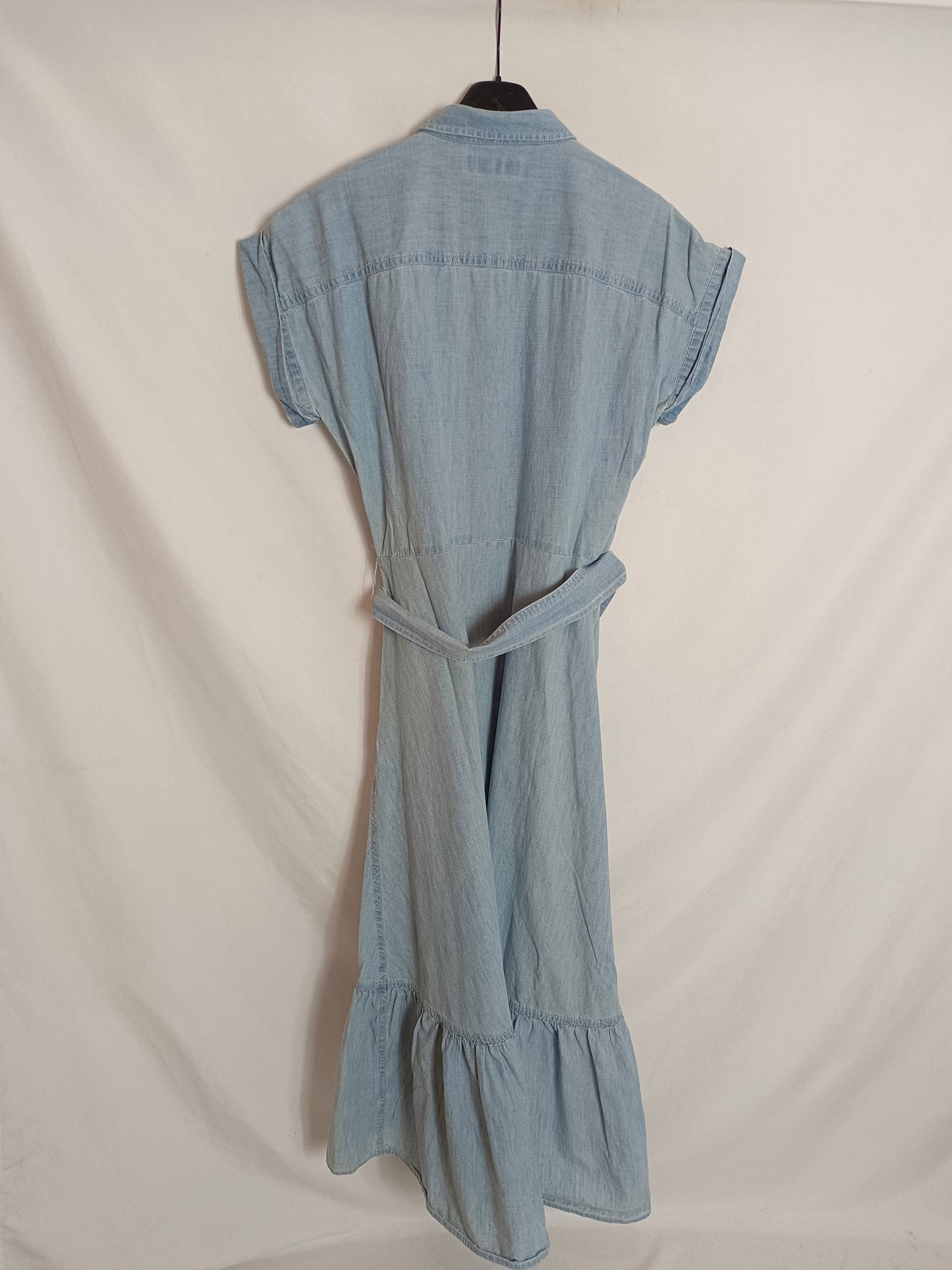 RALPH LAUREN. Vestido largo denim T.10(l)