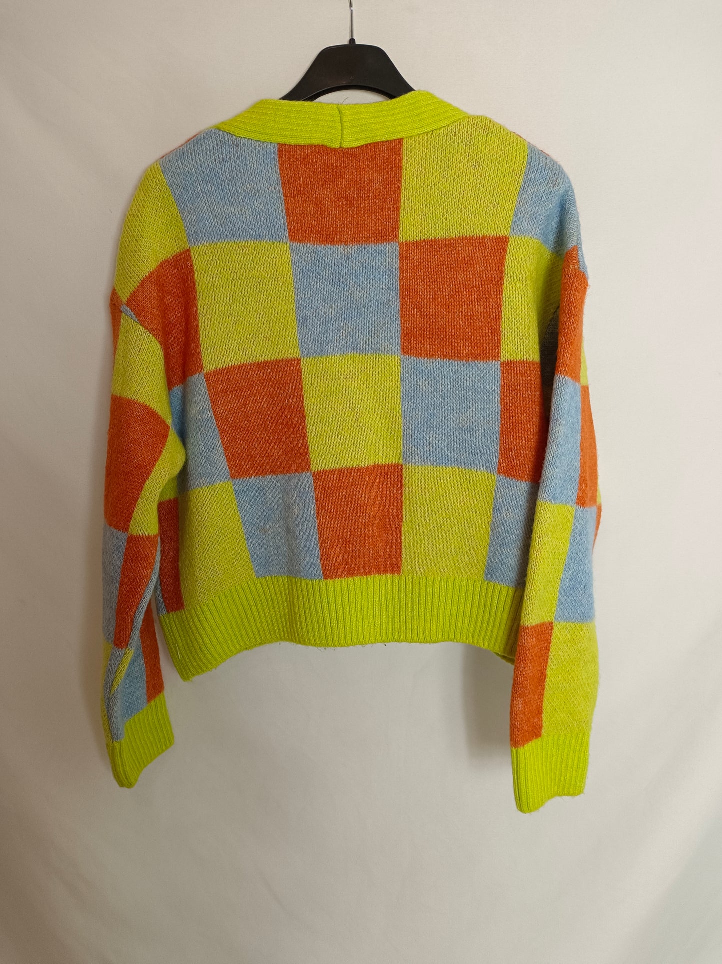 STRADIVARIUS. jersey cuadros colores T.s