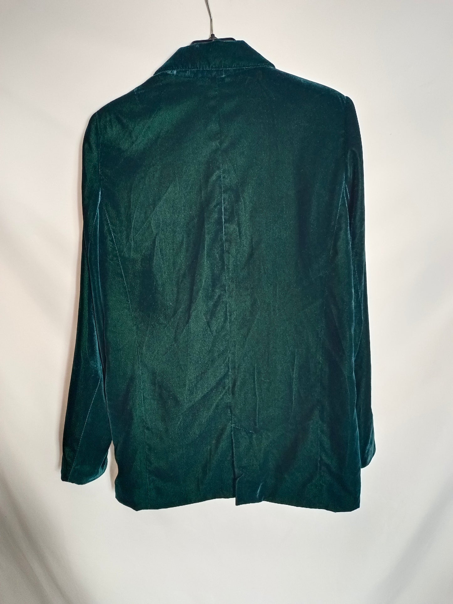 STRADIVARIUS. Blazer verde terciopelo T.m