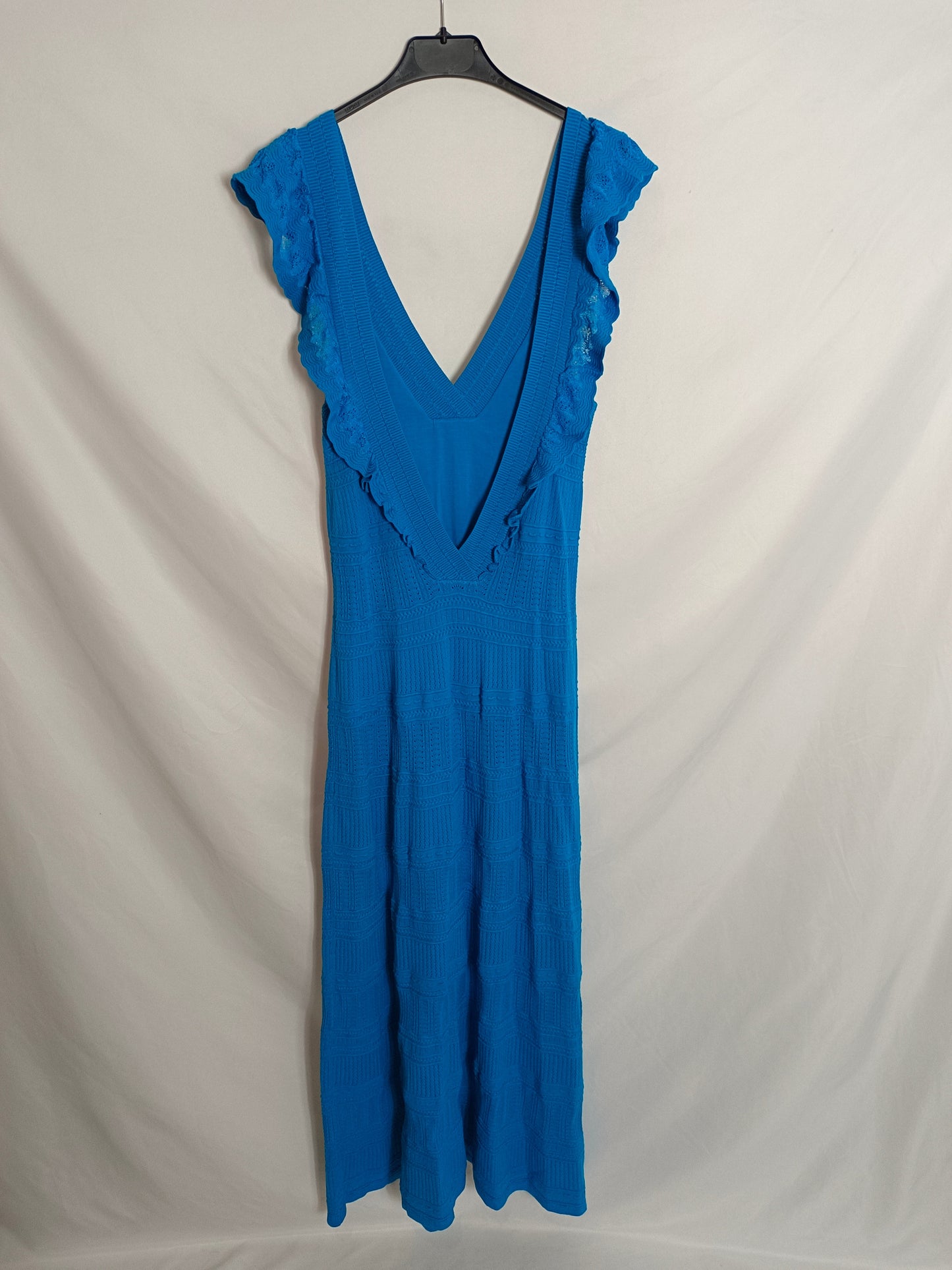 SEZANE. Vestido azul punto T.l