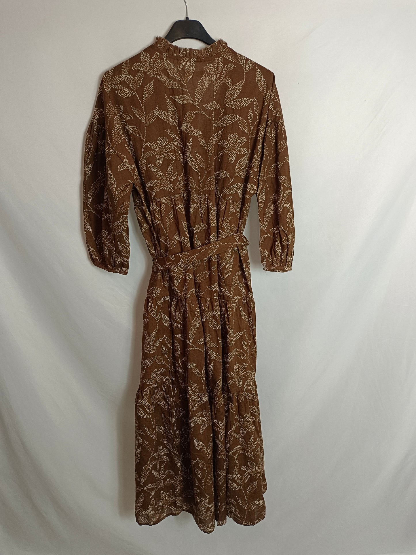 WOMEN'SECRET. Vestido marrón hojas T.m