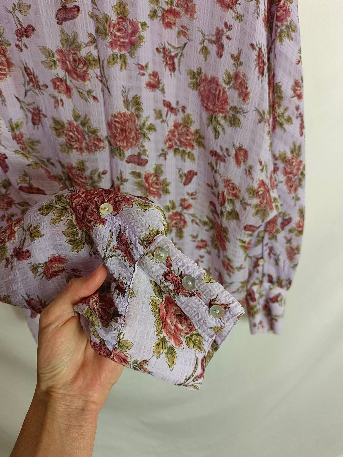 OTHERS. Purple floral blouse Your(s)