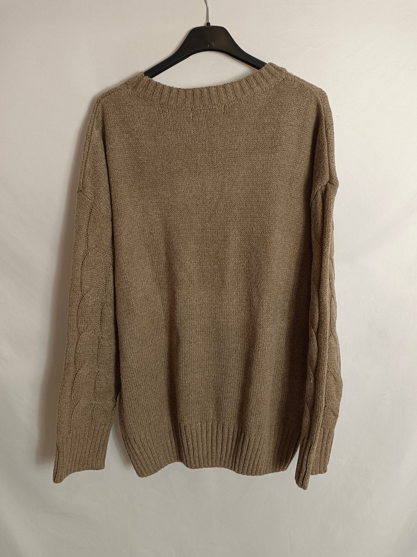 DAZY. Jersey marrón ochos T.l