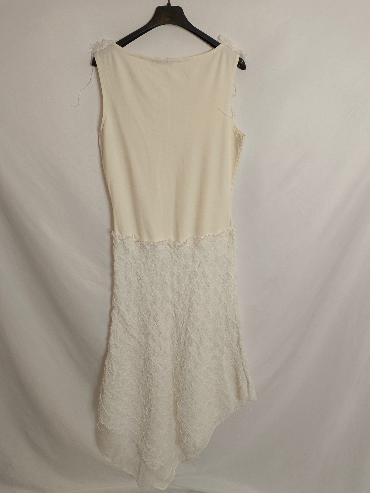 OLGA BUENO. Textured midi dress, size 40