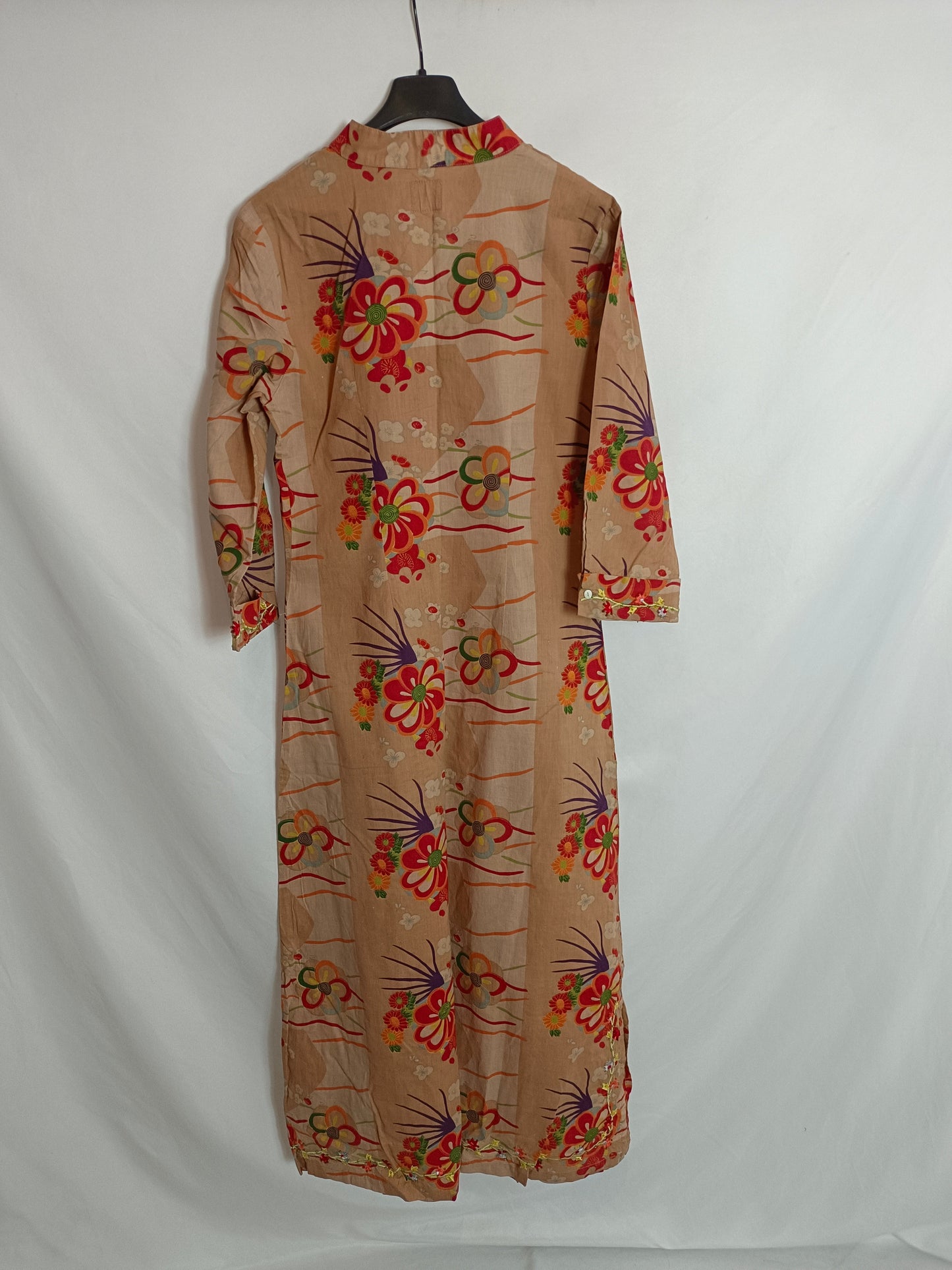 FLAMENCO. Vestido largo flores T.m
