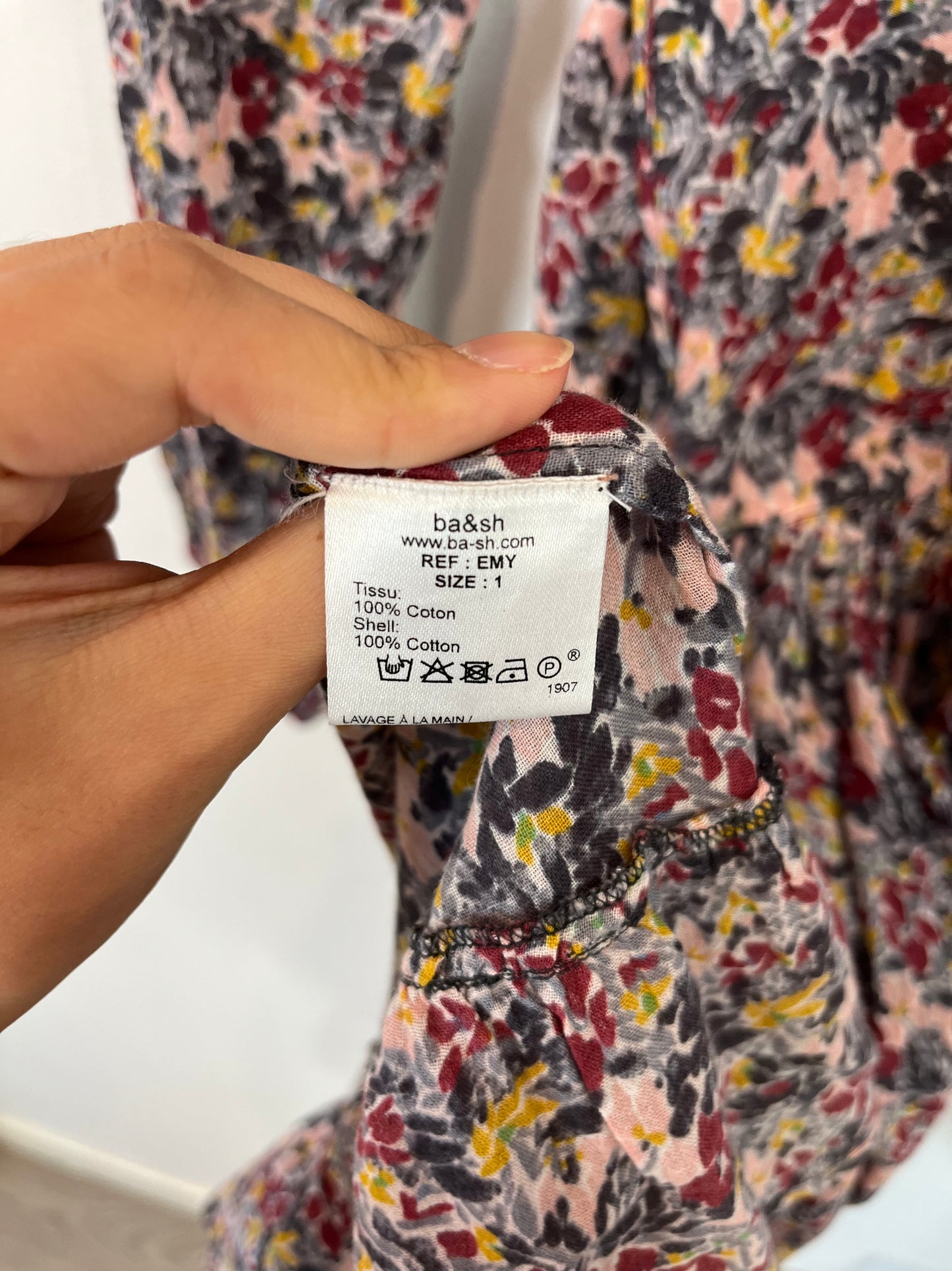 BA&SH. Floral wrap midi dress. T 1 (S)