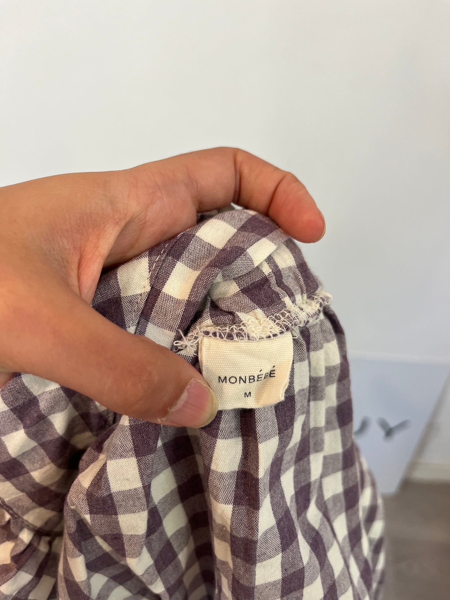 MONBÉBÉ. Peto cuadros volantes. T 18/24 meses