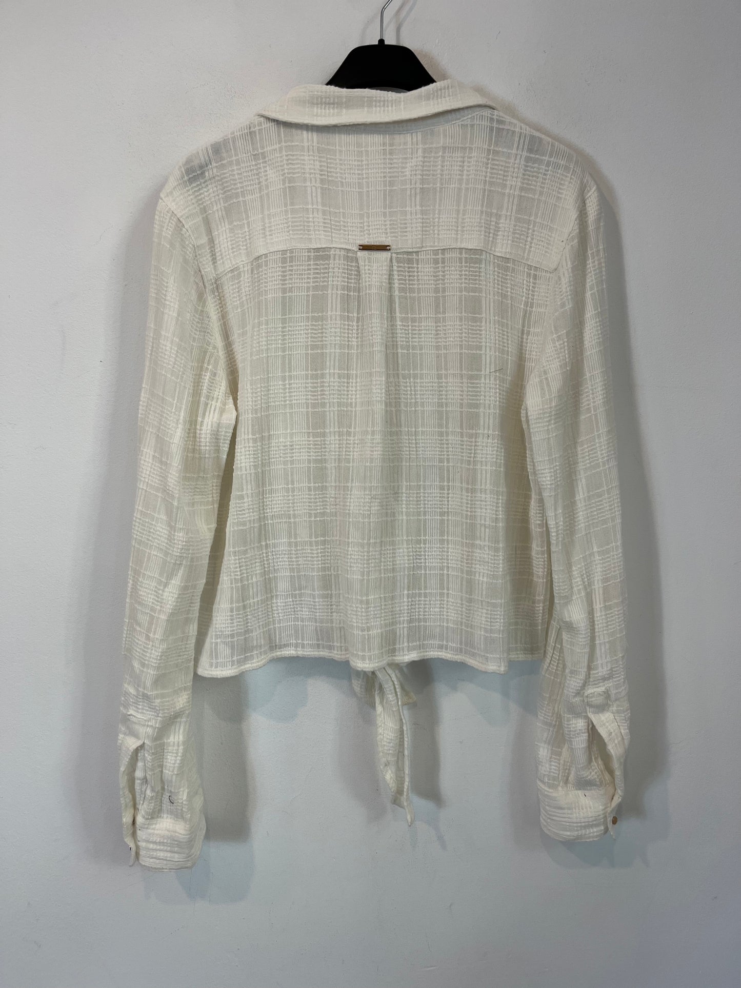 RIVER ISLAND. Camisa blanca algodón. T 38