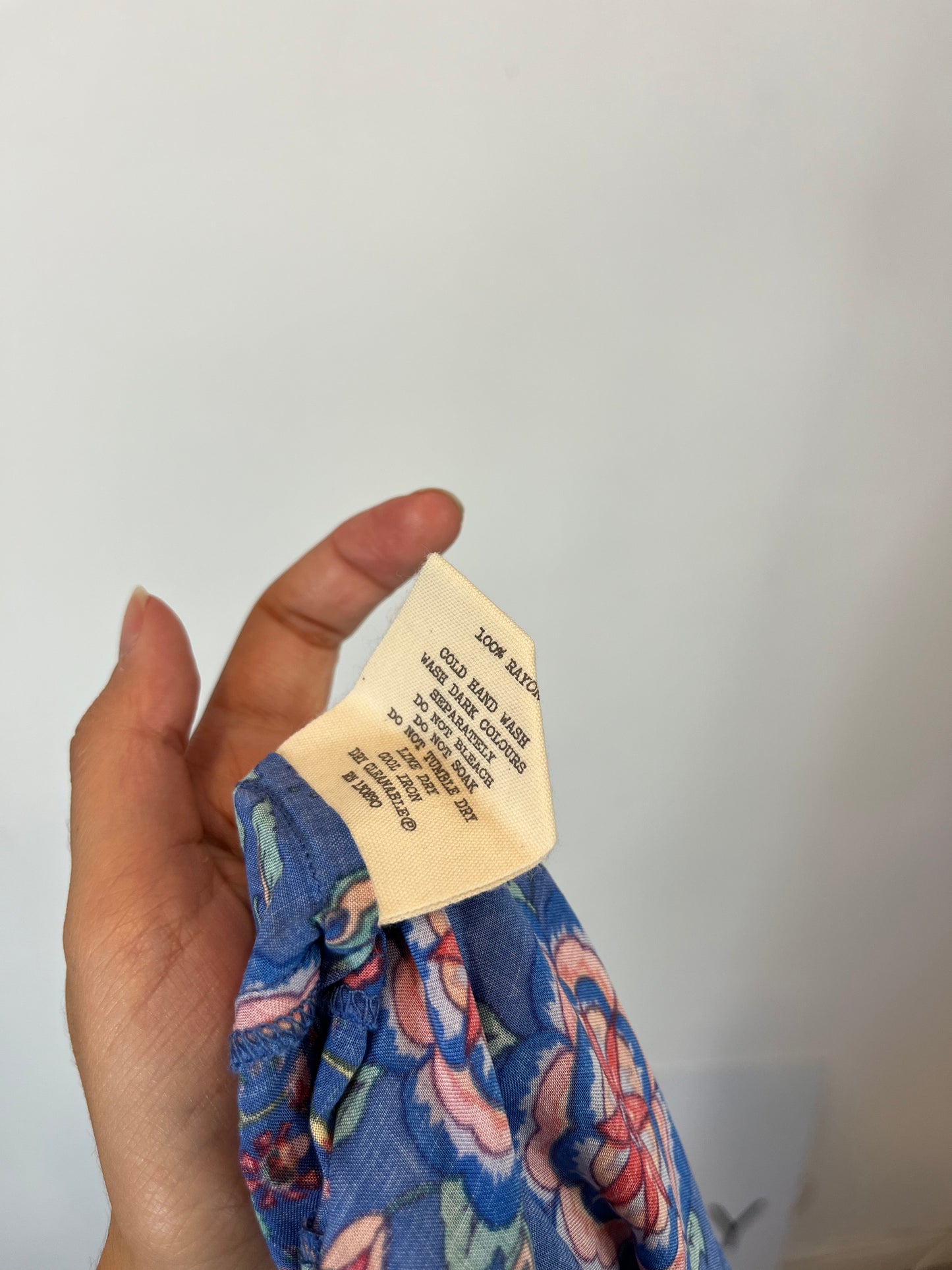 SPELL. Falda larga azul flores T.xs