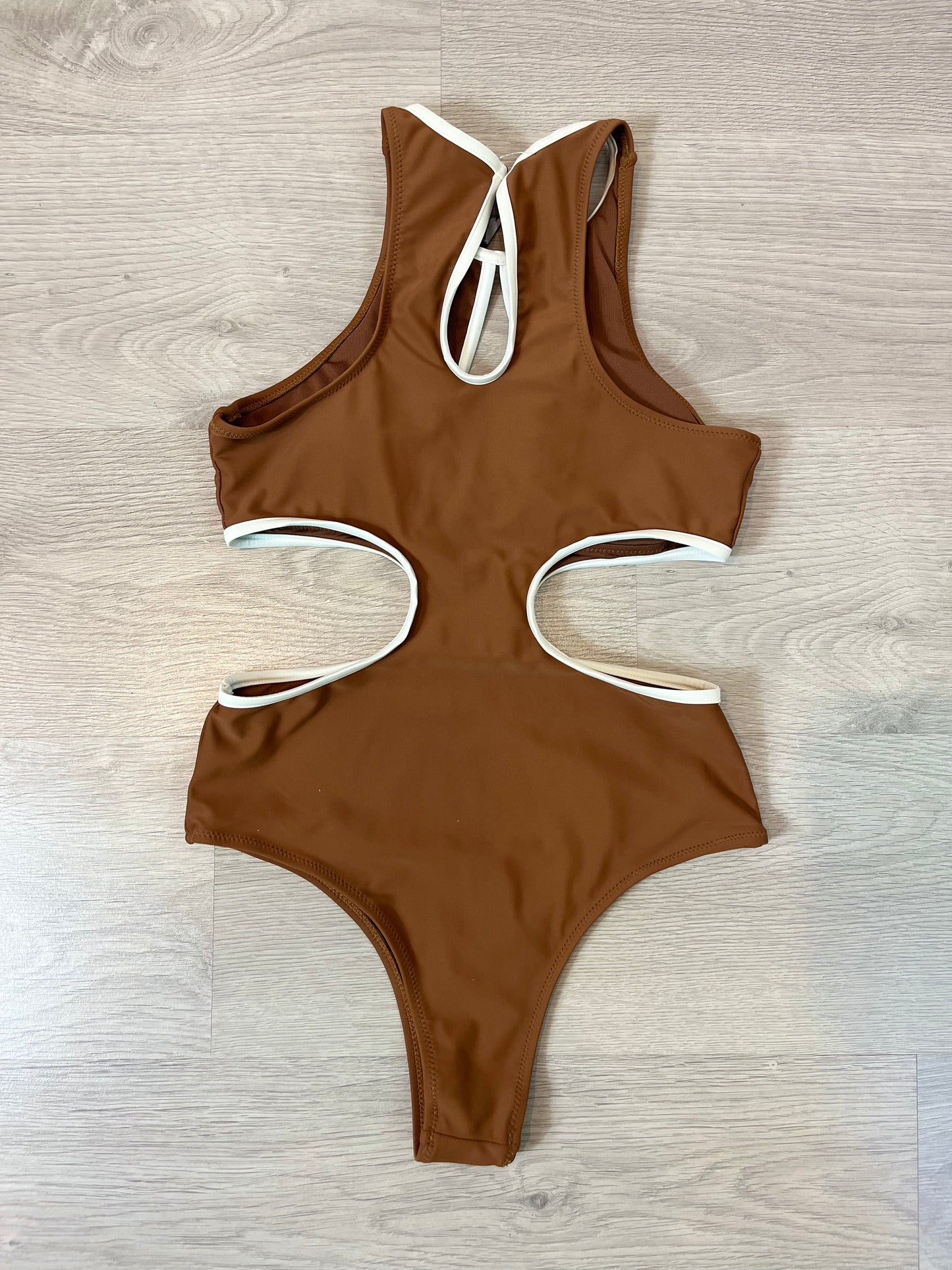 ODYSSEY. Brown swimsuit. TS