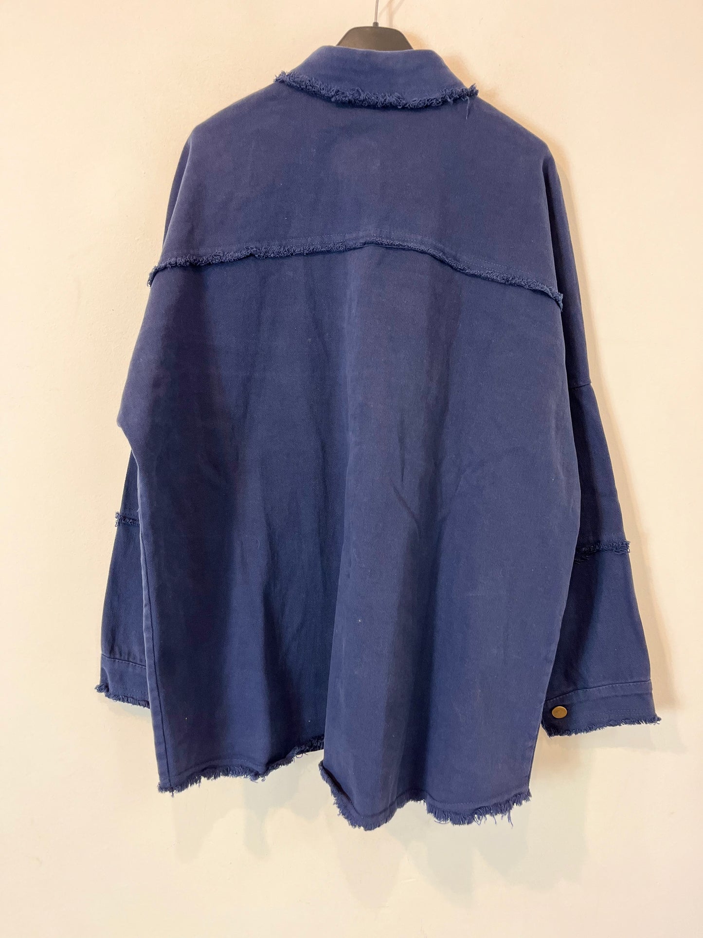 RENATTA&CO. Blue jacket with fringe detail. Size M