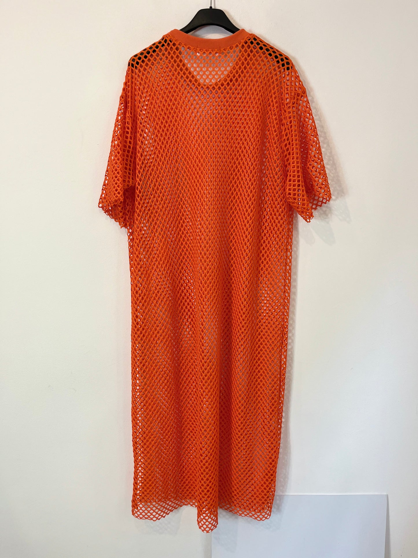 SCREEN ROOM. Orange die-cut dress. Size L