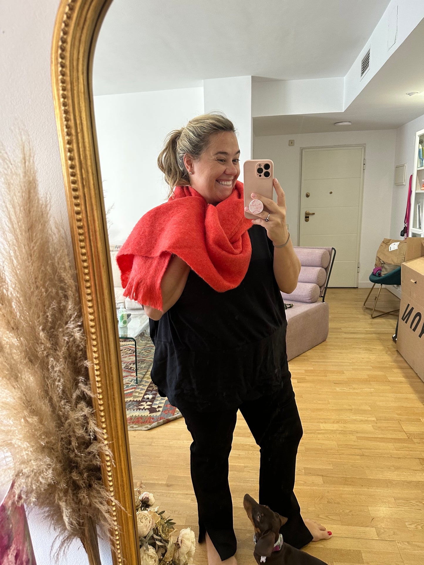 LE GUER. Bufanda naranja