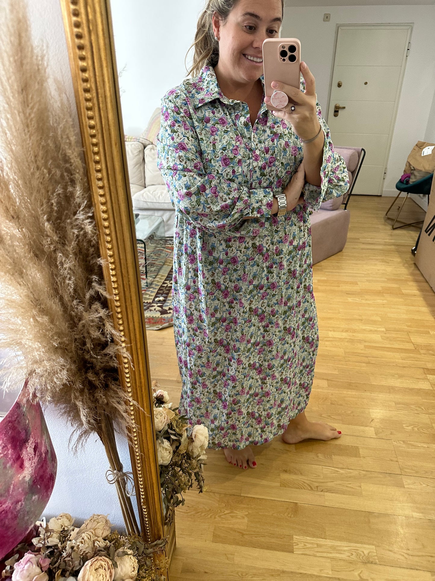 BUGANVILIA. Vestido fluido flores T.u(3xl)