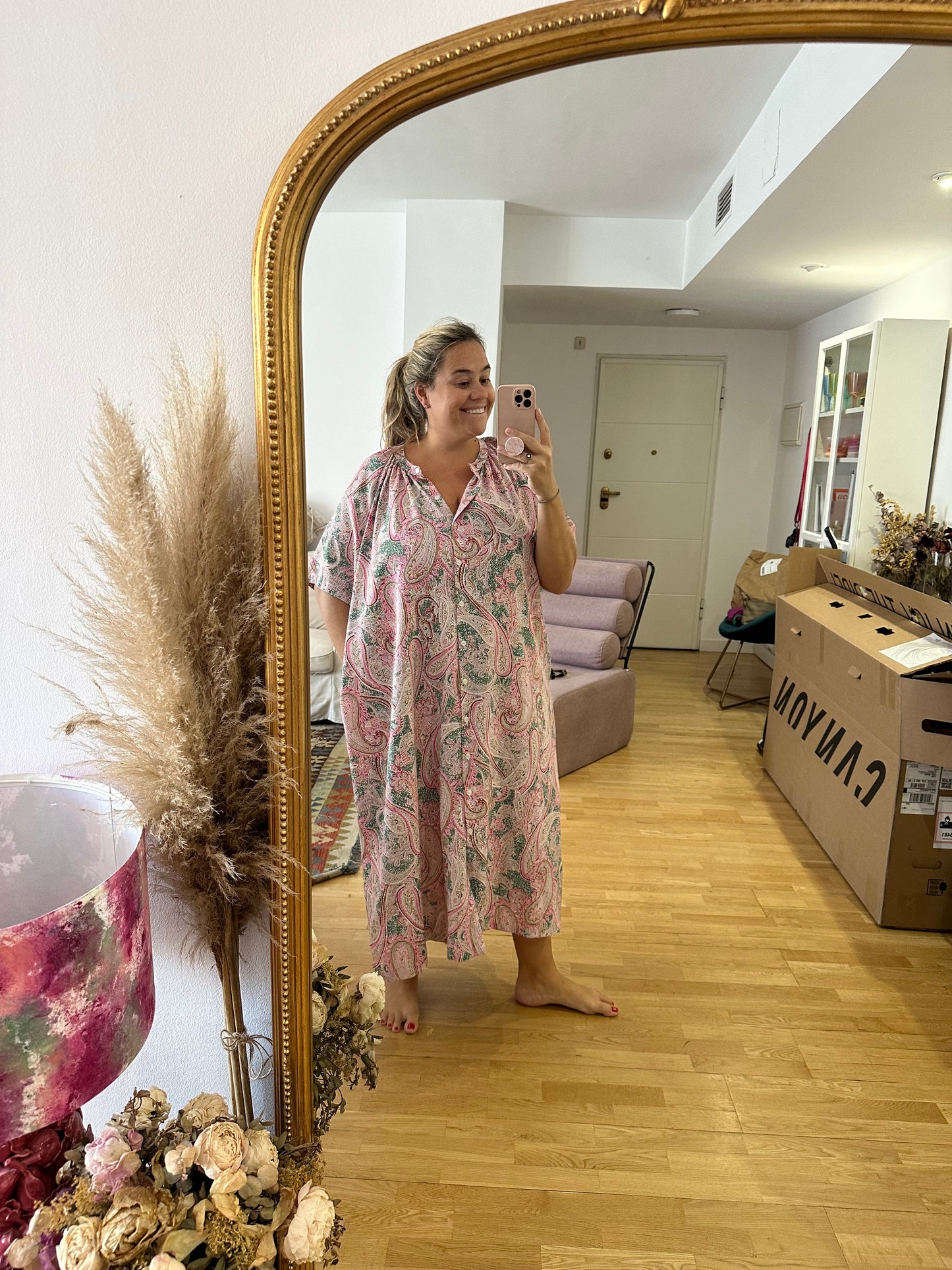 BUGANVILIA. Amoeba Flowy Dress Tu (3XL)