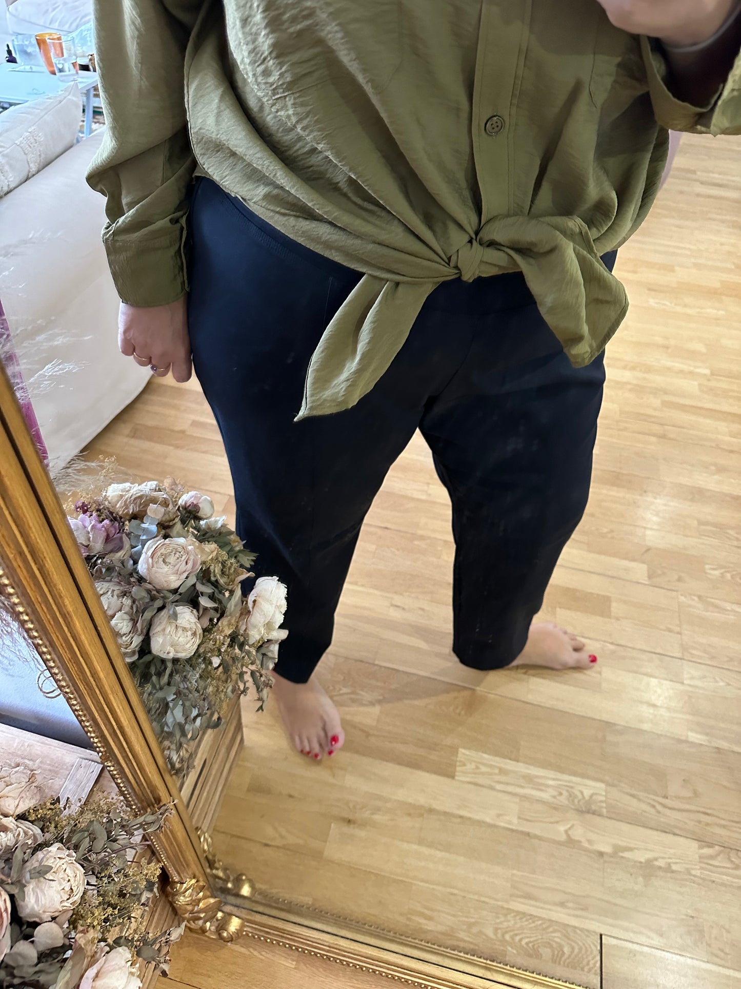 ALFANI. Black stretch trousers S.24w(56)