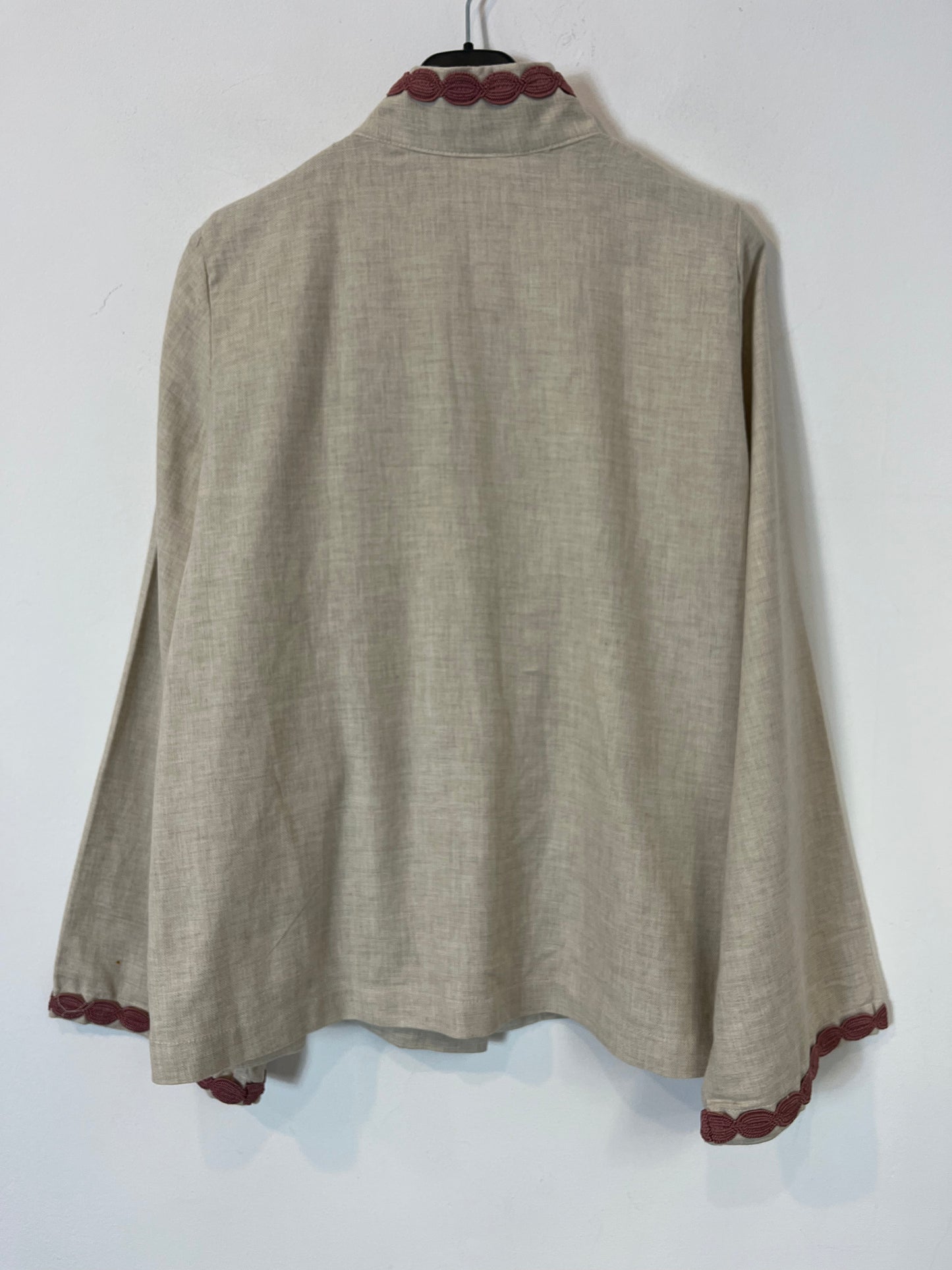 DEALE. Chaqueta/blusa algodón beige. T XS/S