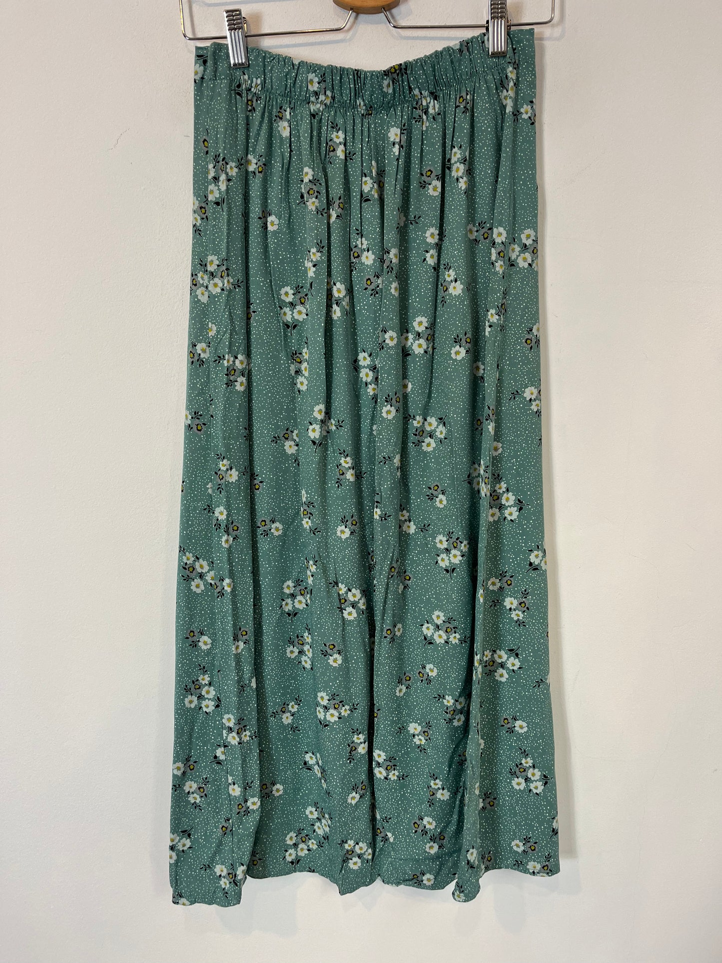 CANESÚ. Falda midi abotonada estampada. T S