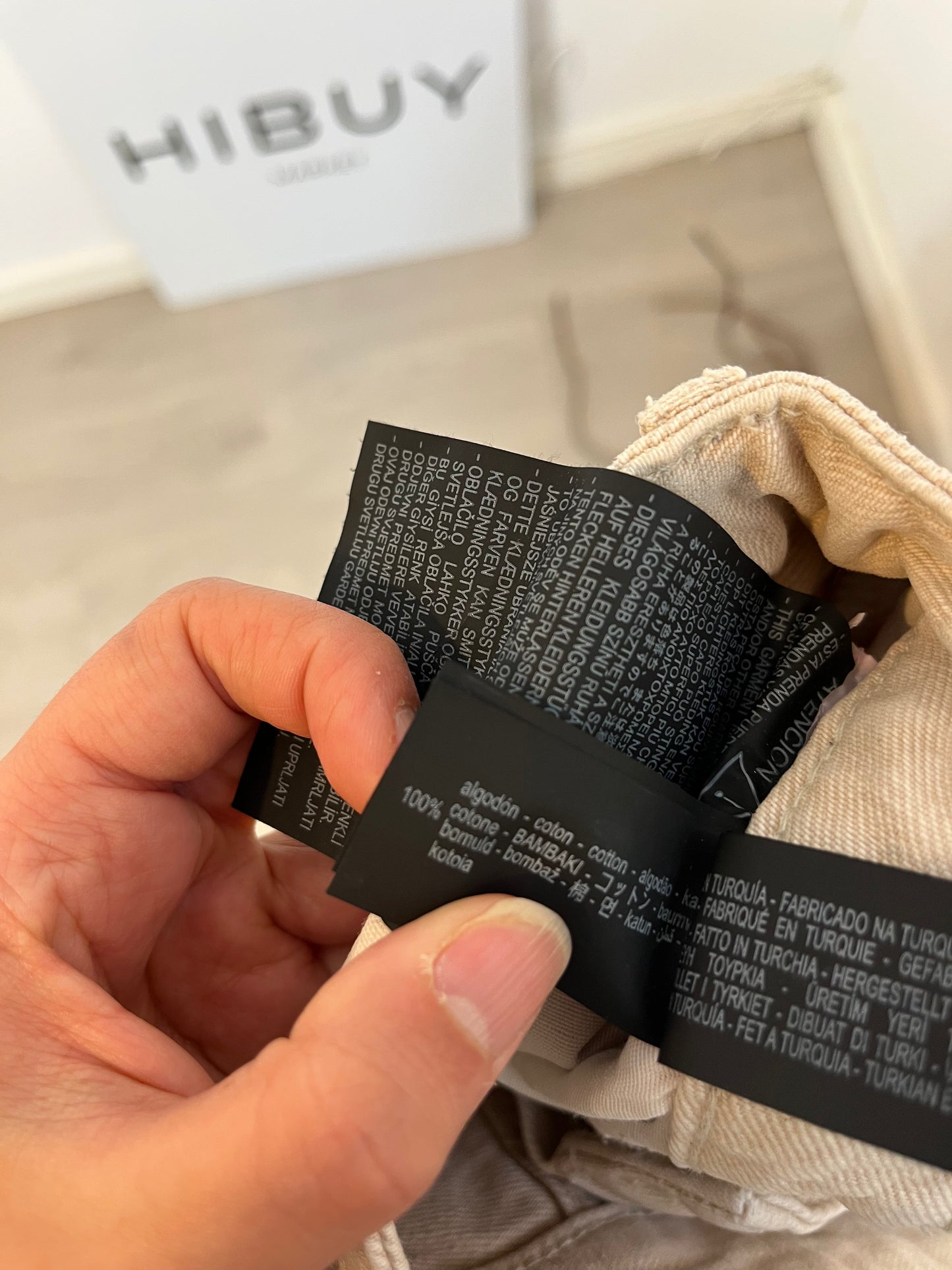 ZARA. Denim beige recto. T 40