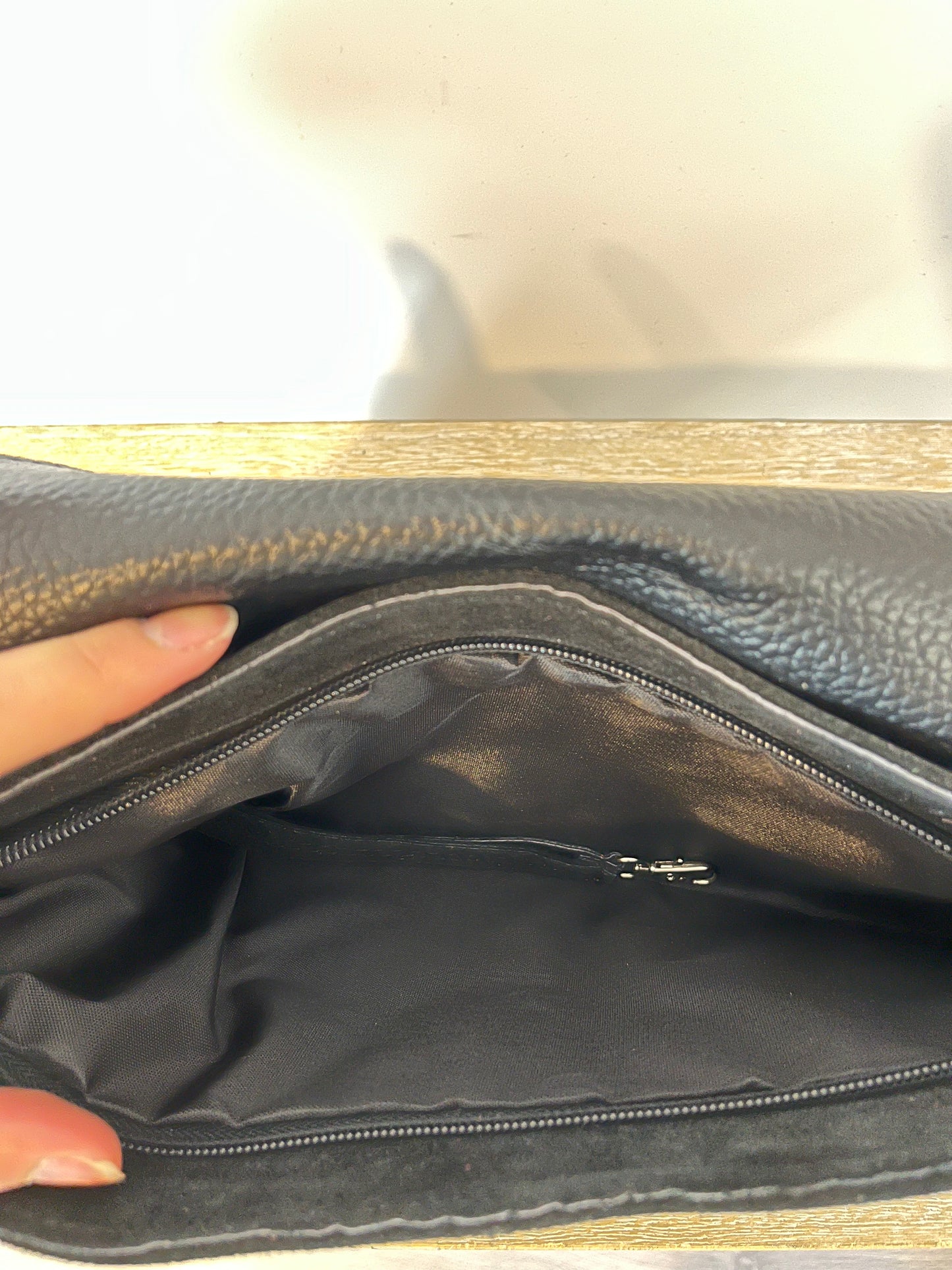 OTHER. Stone suede wallet/bag