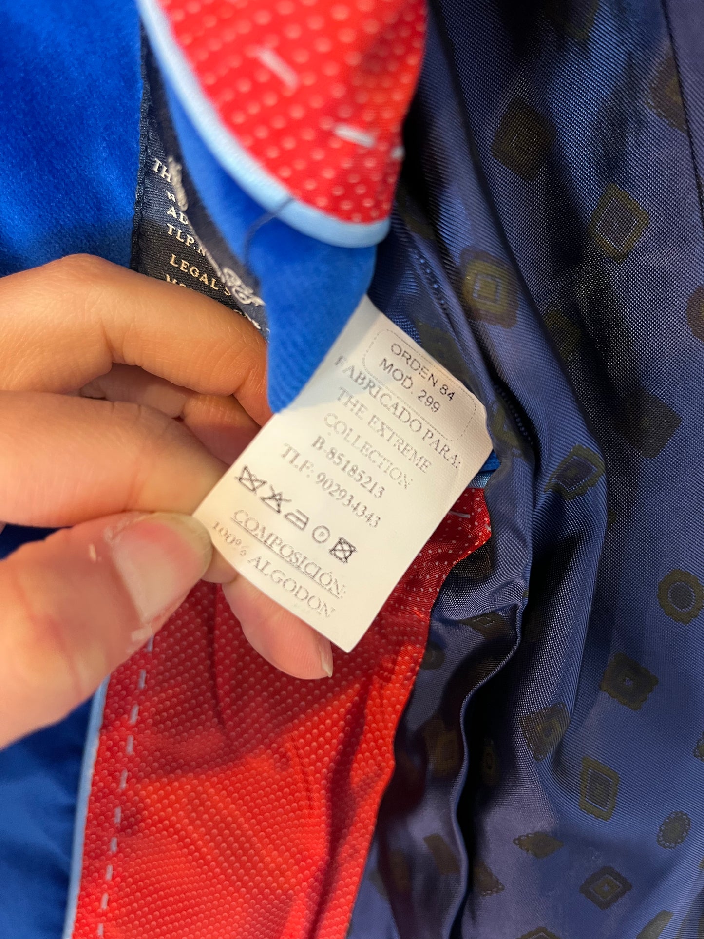 THE EXTREME COLLECTION. Blazer terciopelo azul klein. T 36 (tara)