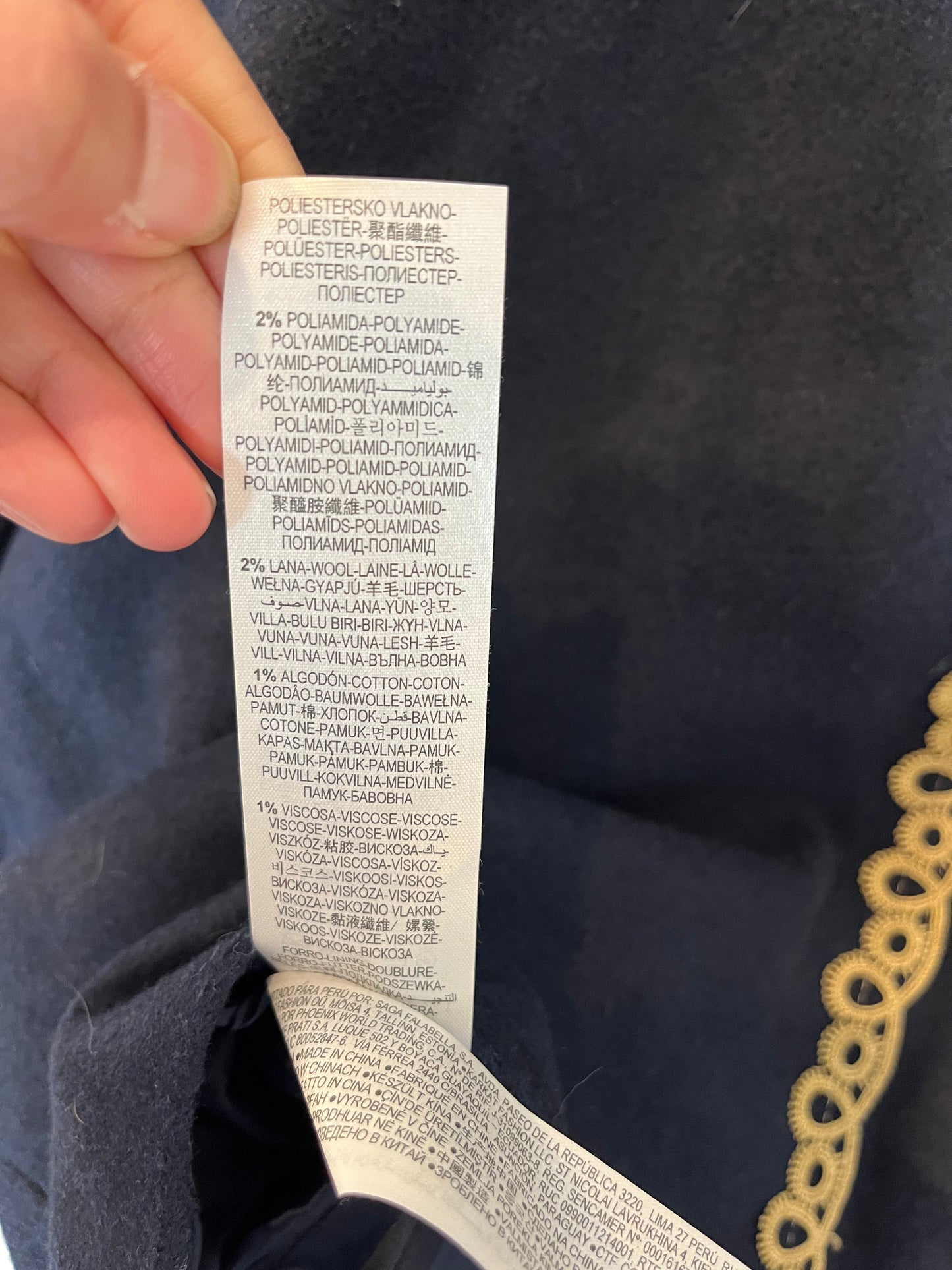 CORTEFIEL. Chaqueta azul detalles dorados. T S