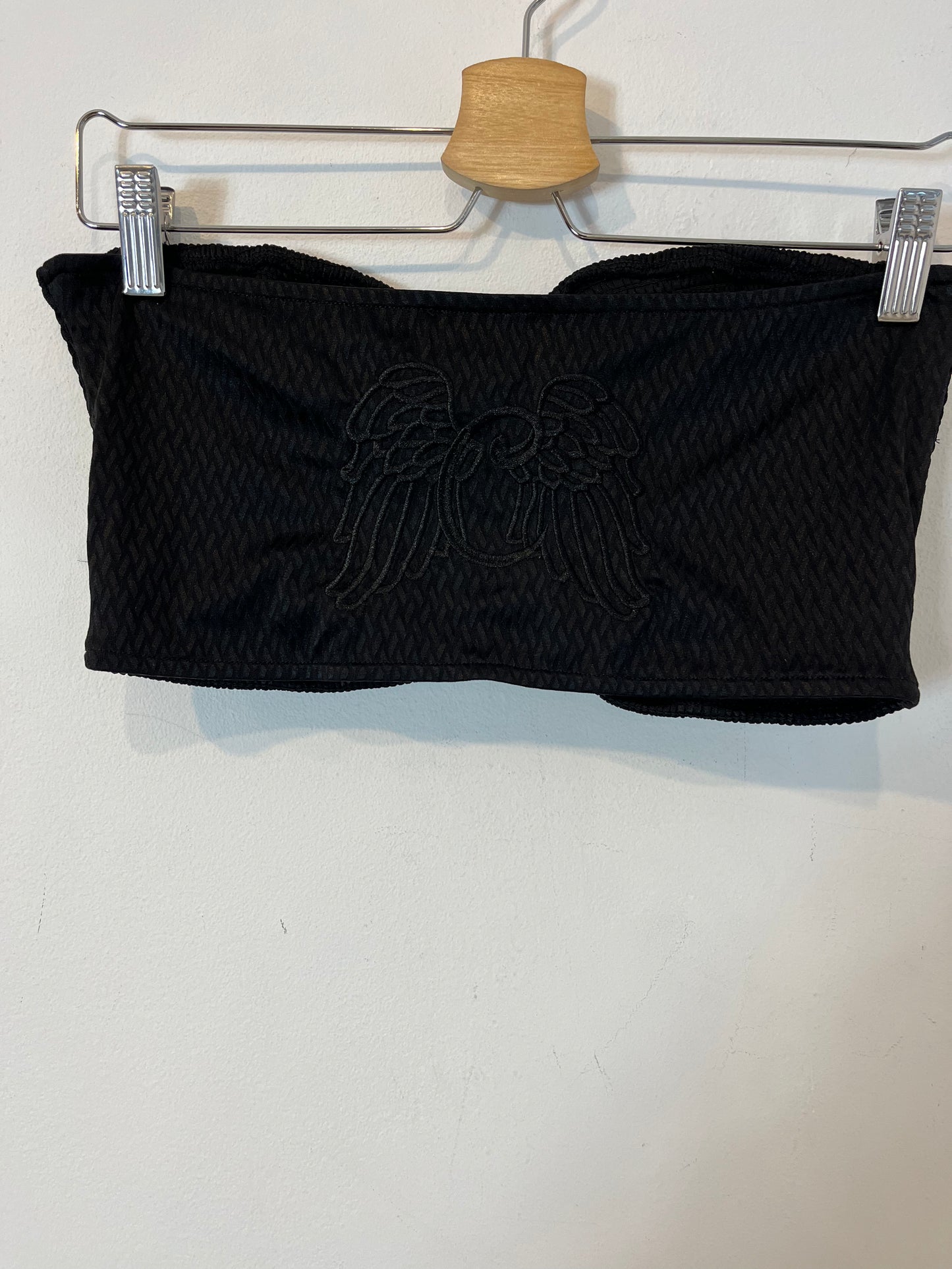 CAMALEONICA. Top negro nido de abeja T.s