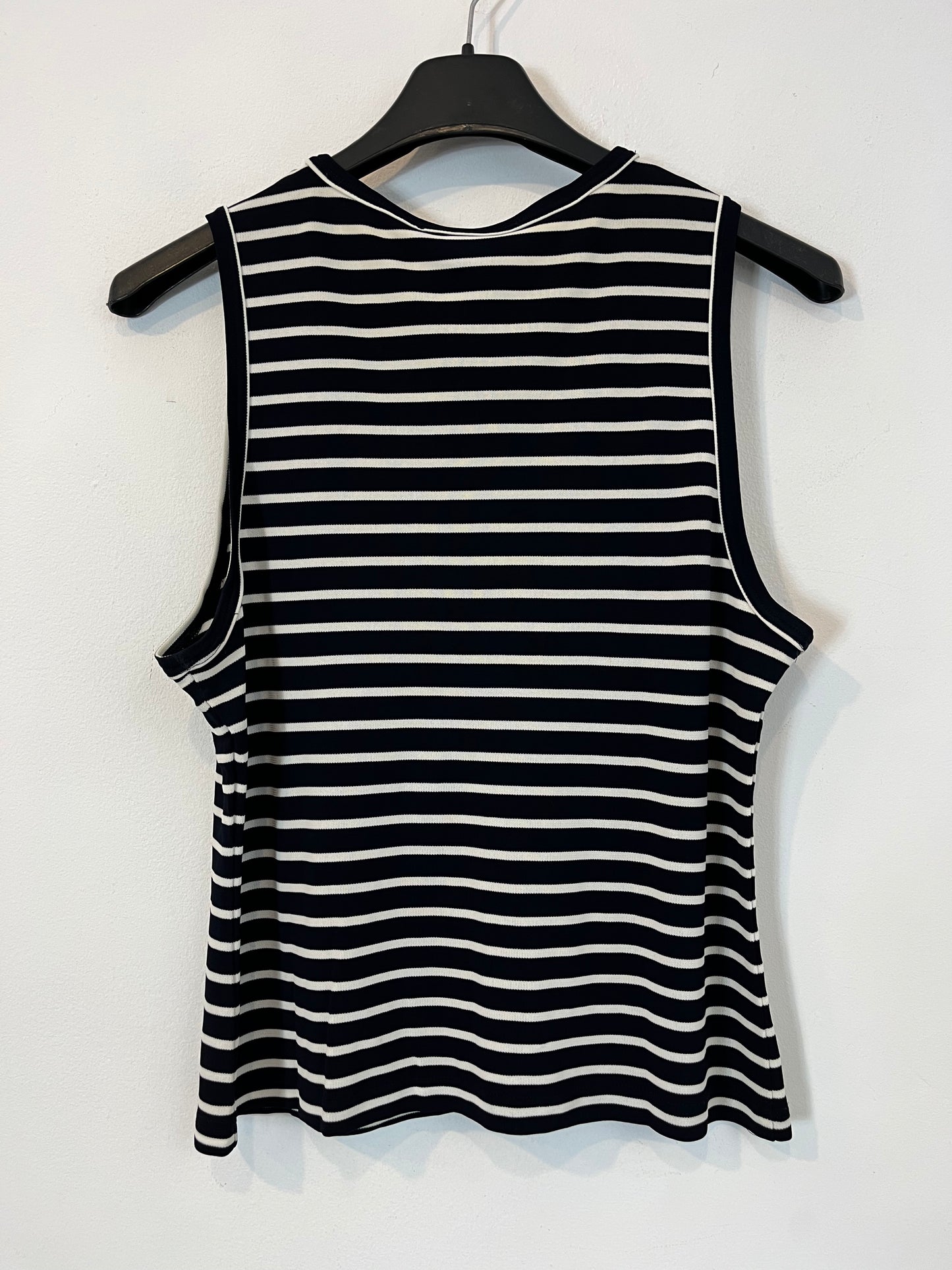 GEORGES RECH. Blue striped sleeveless top. TM
