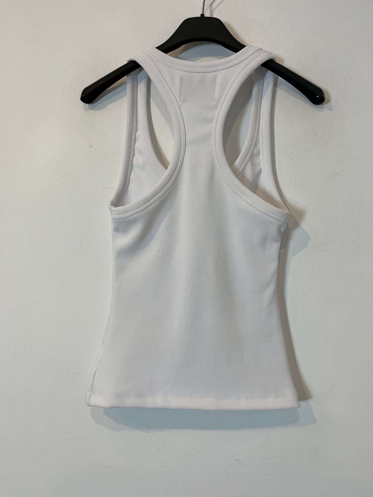 IMAN. Top blanco canalé T.m