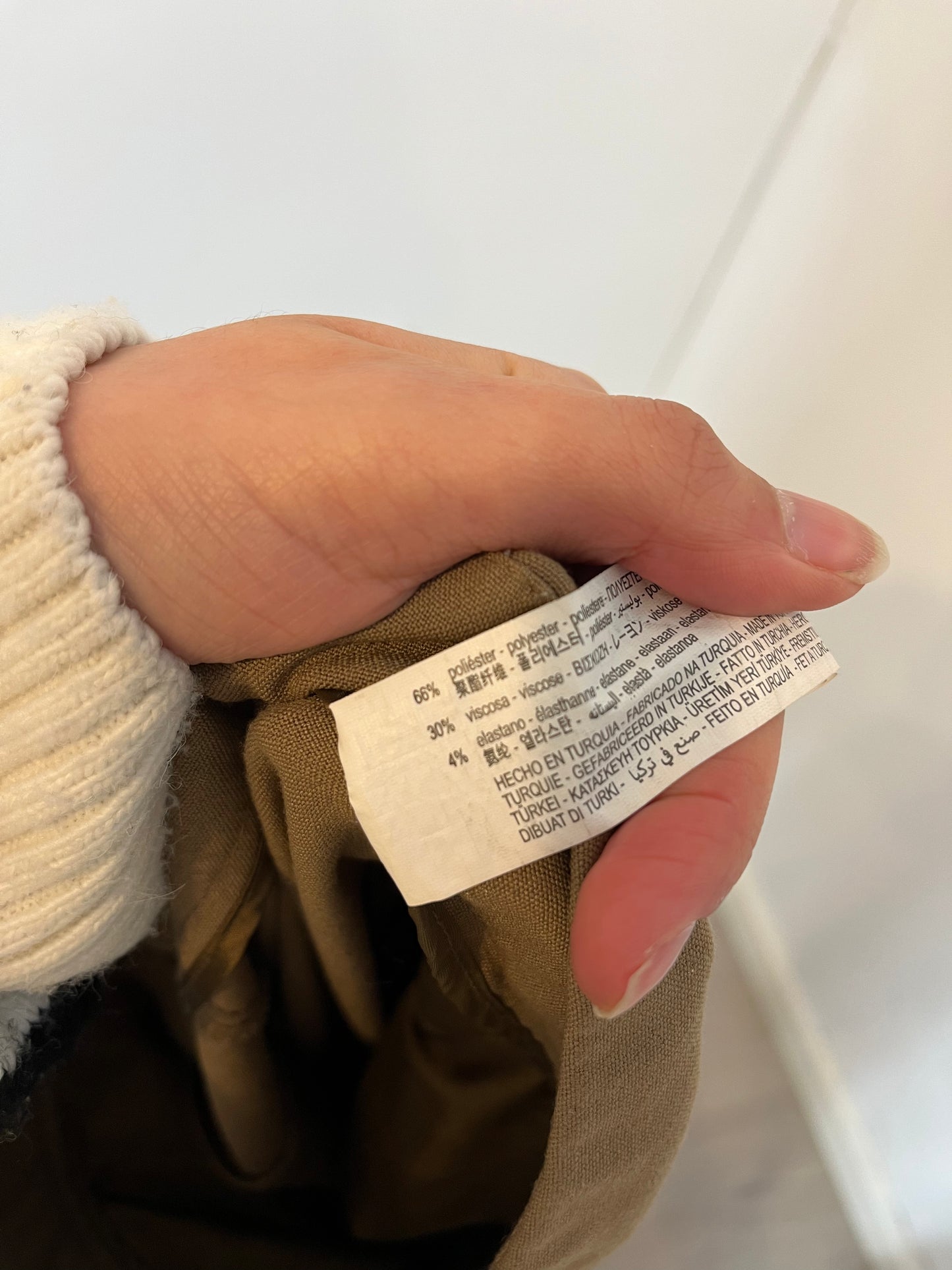 ZARA. Brown wide-leg trousers Ts