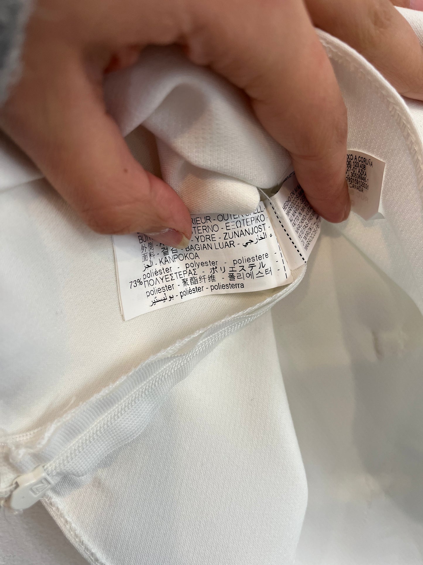 ZARA. Top blanco lazos. T.XS