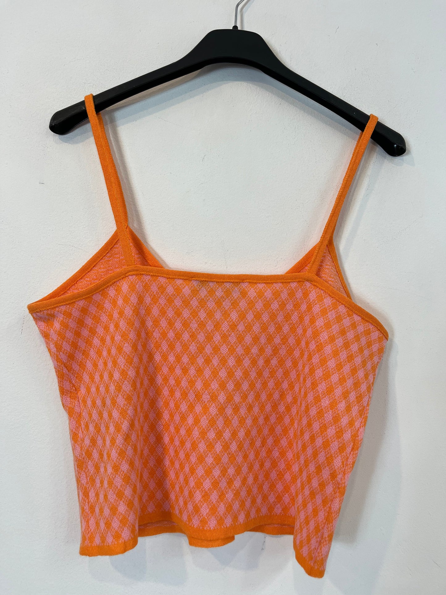 ZARA. Top estampado geométrico bicolor. T M