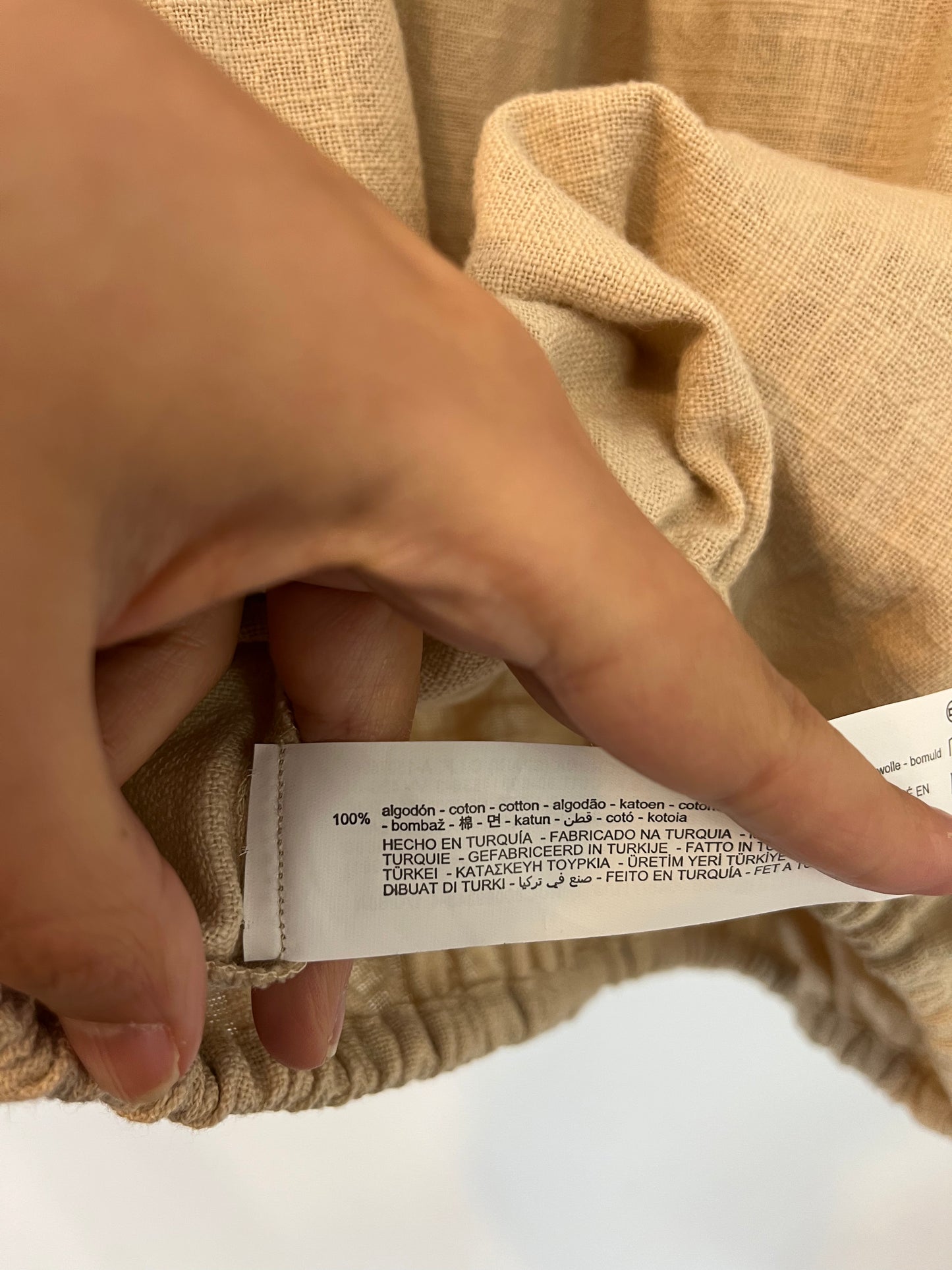 ZARA. Textured beige blouse. TM