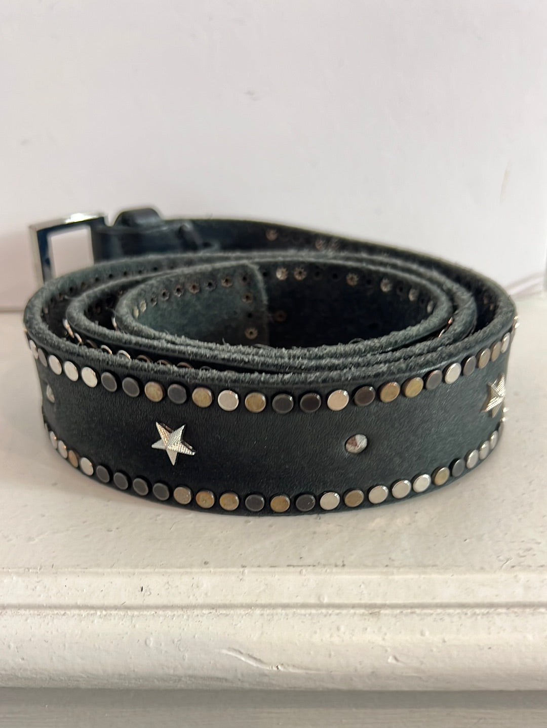 ZADIG&VOLTAIRE. Black studded leather belt. Size 95