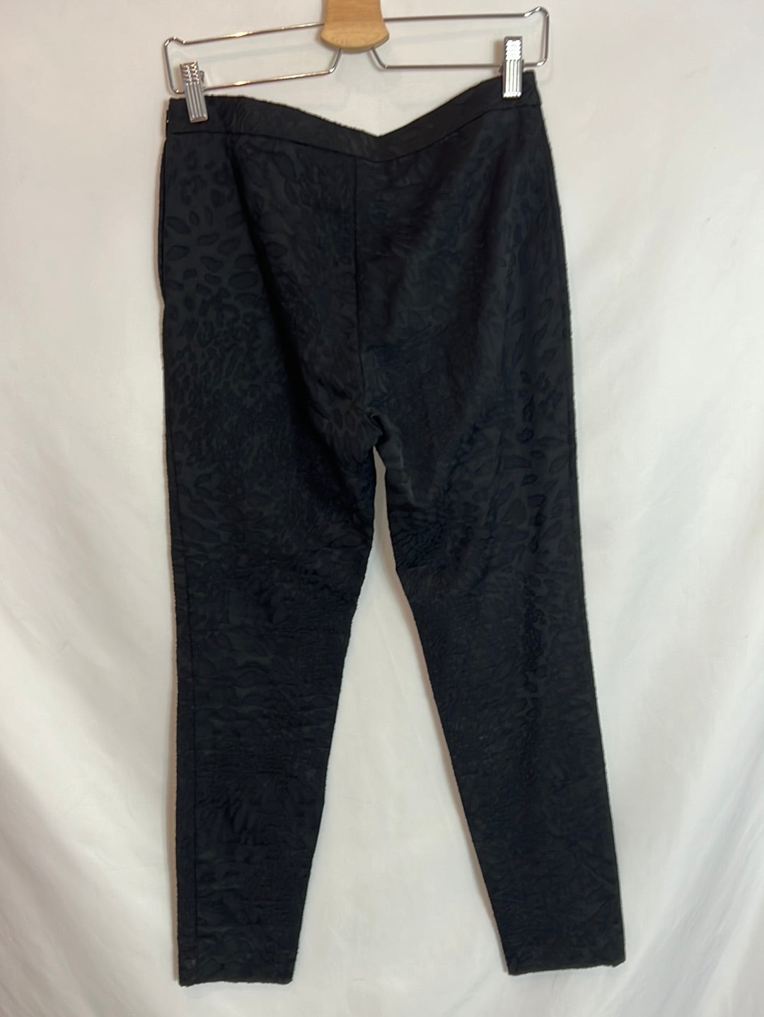 H&M. Black embroidered trousers size 36