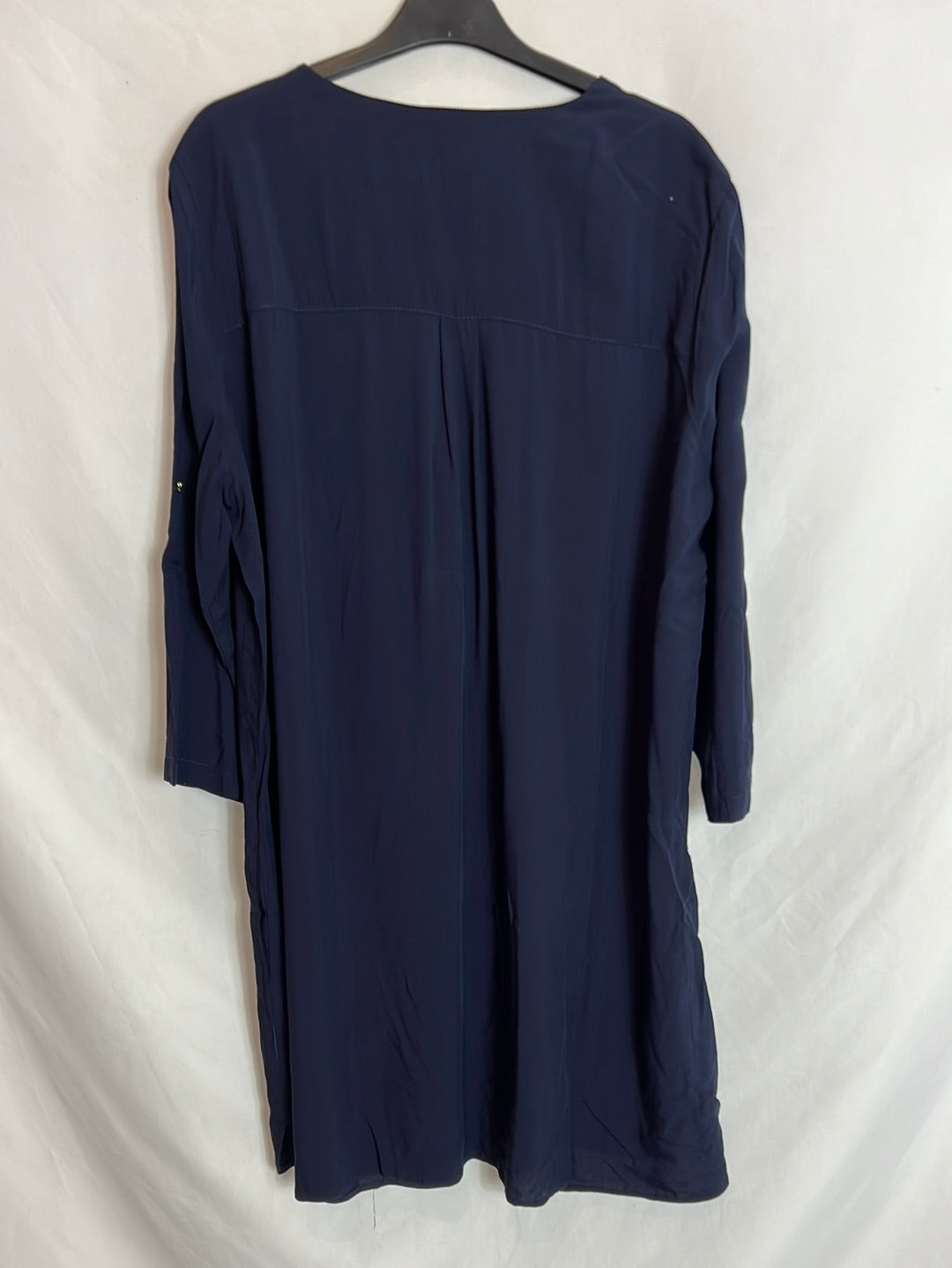 MANGO. Vestido corto azul botones. T XL