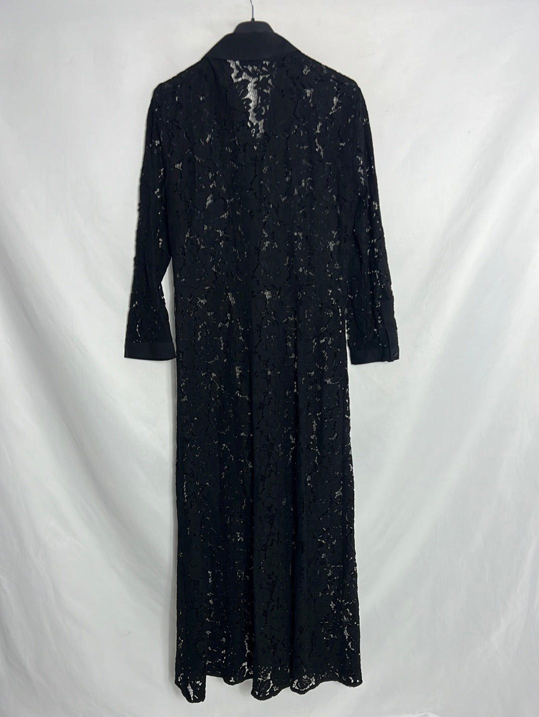 ZARA. Black lace midi dress. TS