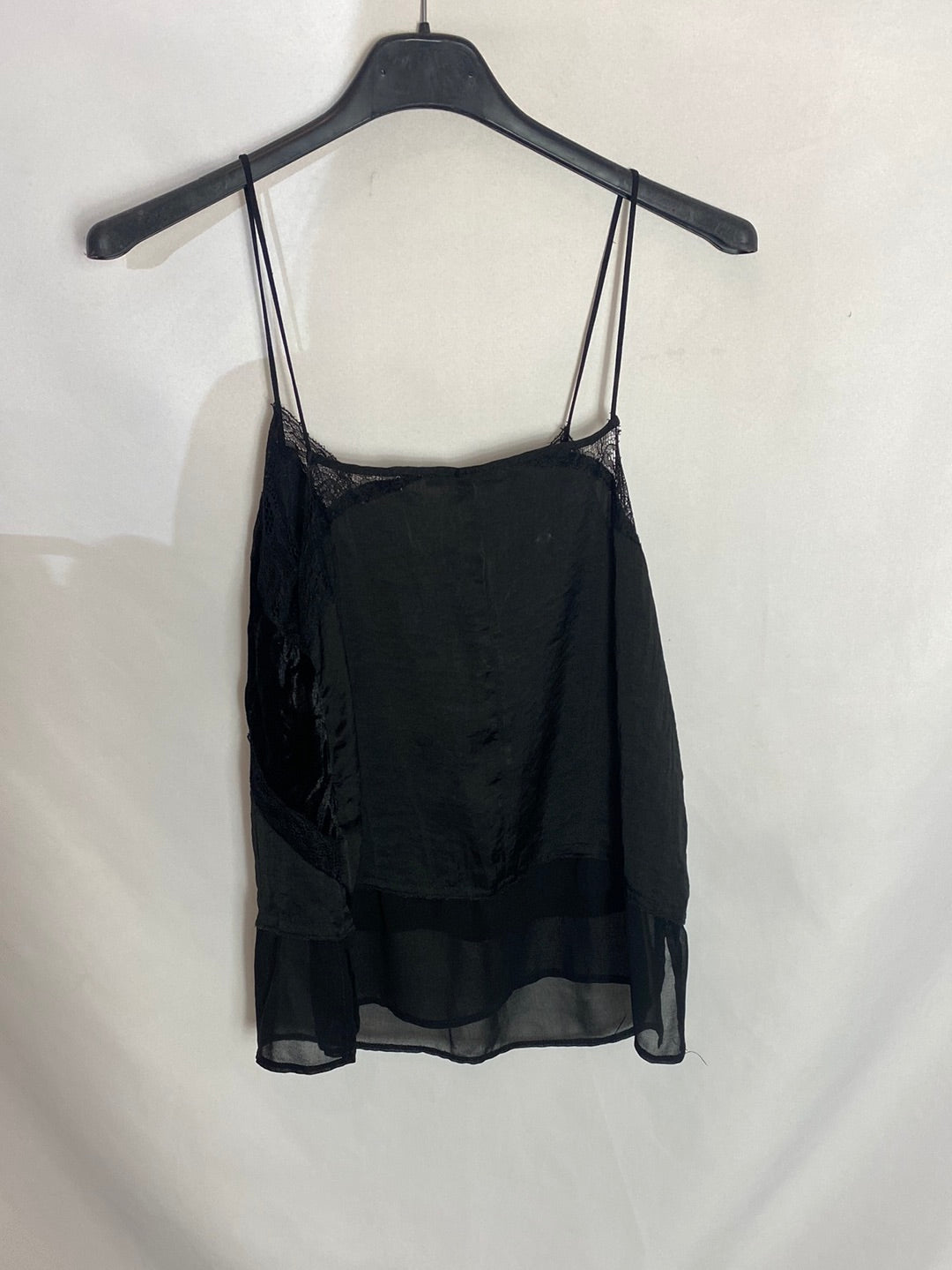 ZARA. Double-textured Ts lingerie top